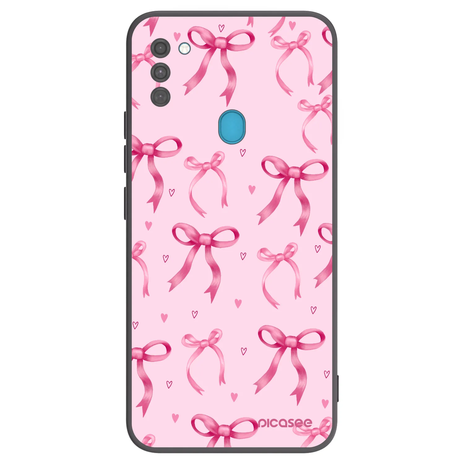 Picasee crna silikonska maskica za Samsung Galaxy M11 - Bow Aesthetic