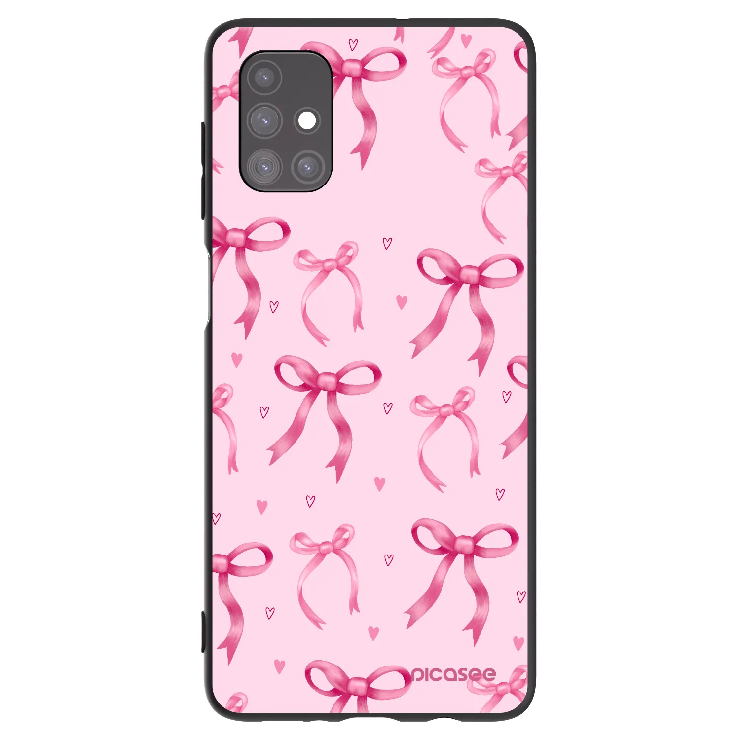 Picasee crna silikonska maskica za Samsung Galaxy M51 M515F - Bow Aesthetic