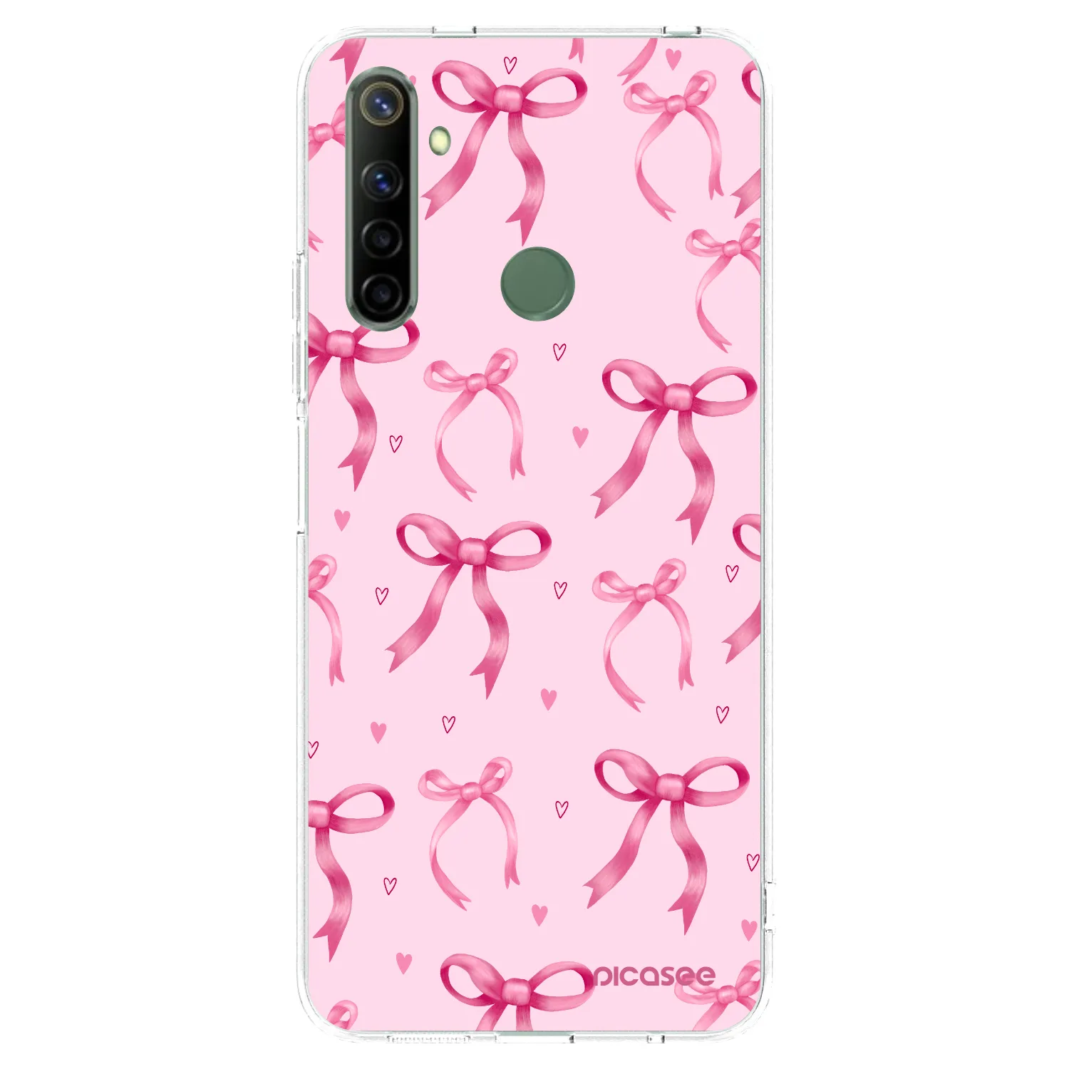 Picasee silikonska prozirna maskica za Realme 6i - Bow Aesthetic