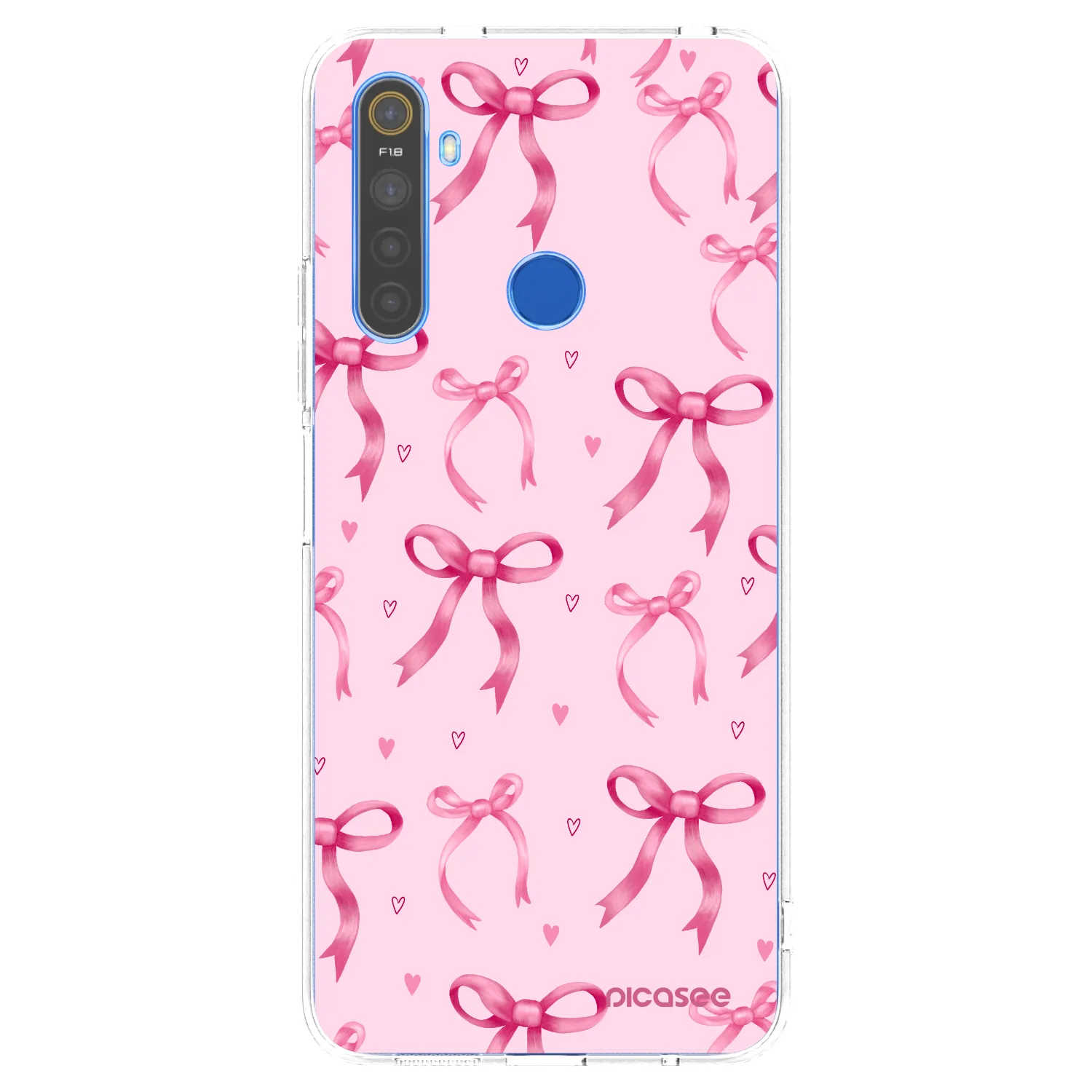 Picasee silikonska prozirna maskica za Realme 5 - Bow Aesthetic