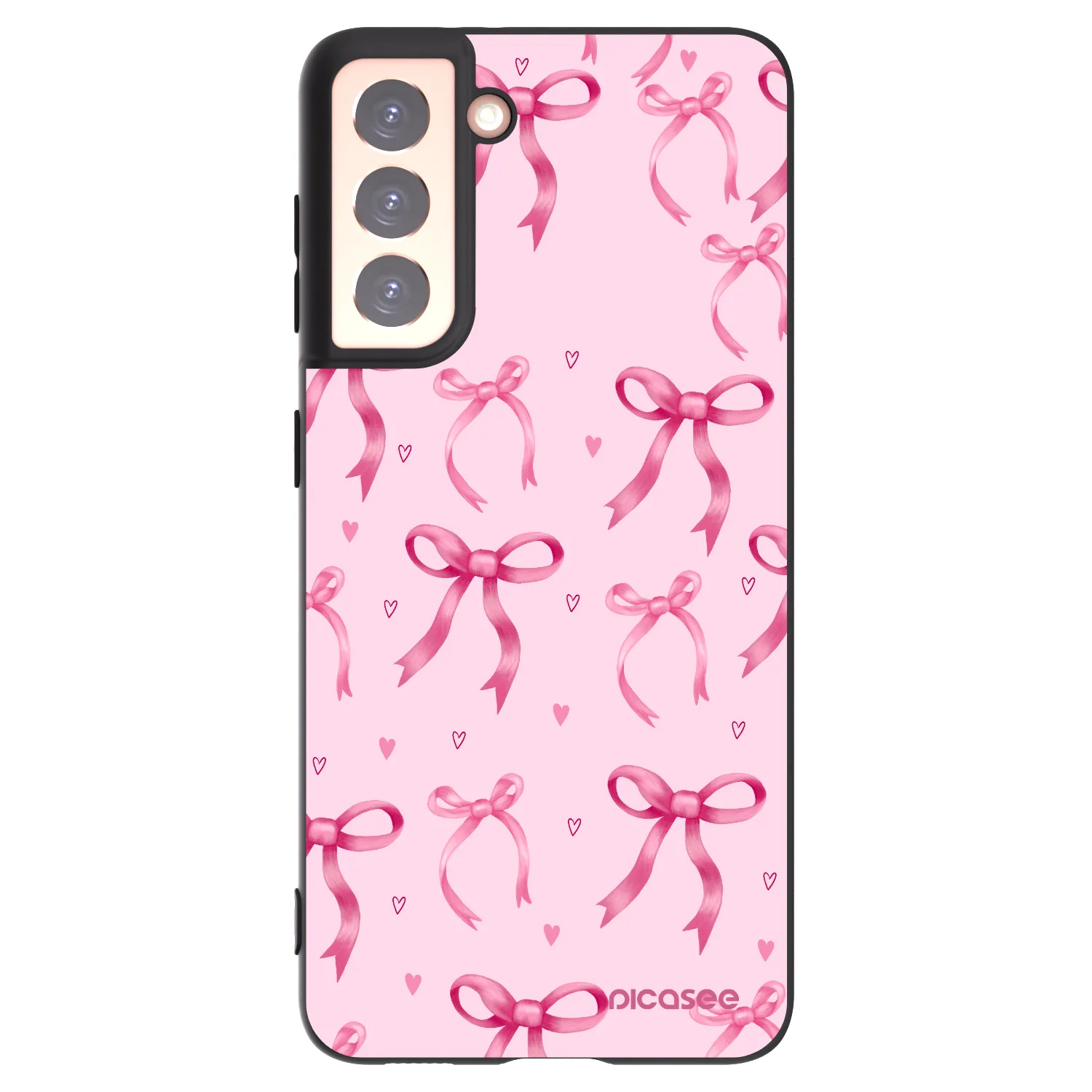 Picasee crna silikonska maskica za Samsung Galaxy S21 5G G991B - Bow Aesthetic
