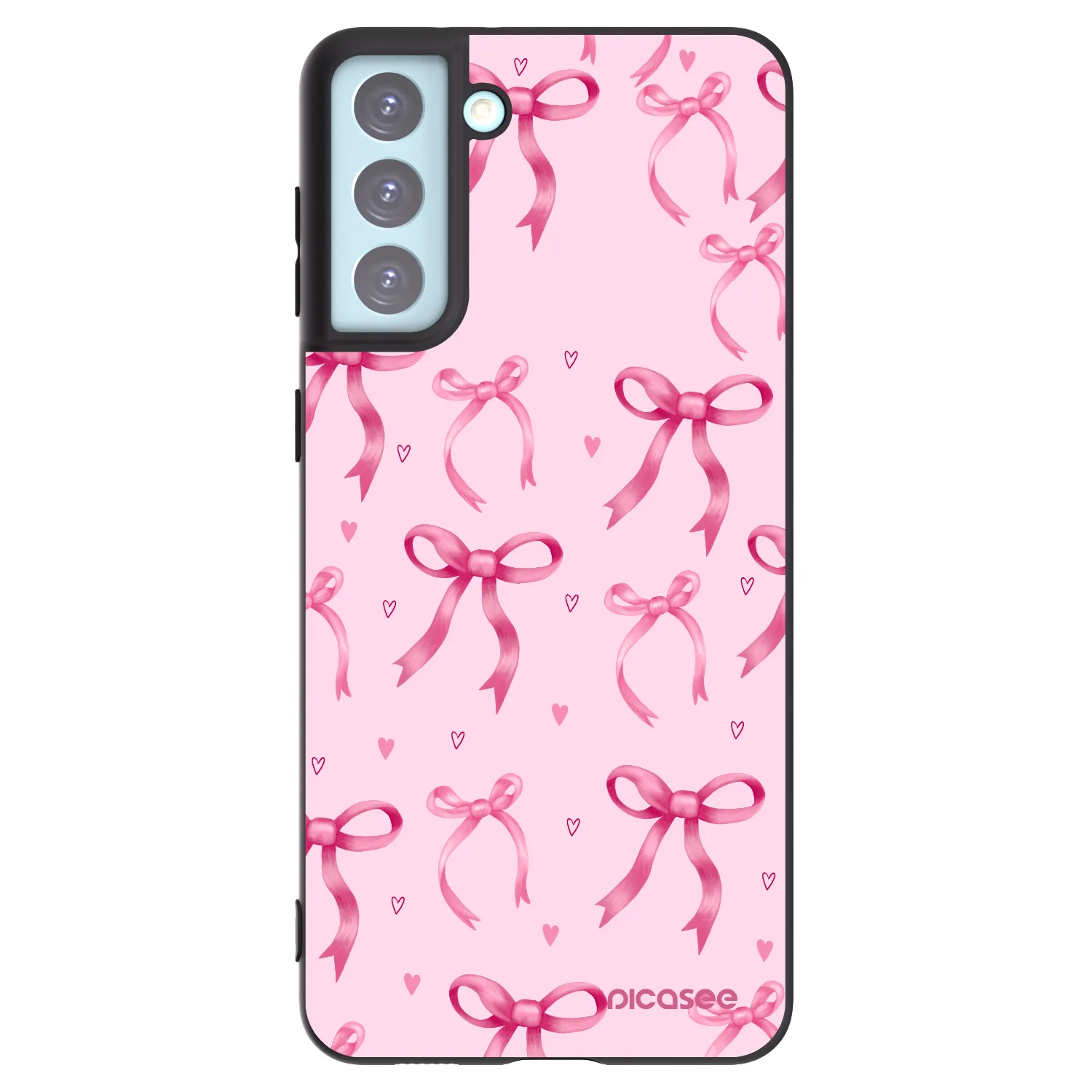Picasee crna silikonska maskica za Samsung Galaxy S21+ 5G G996F - Bow Aesthetic