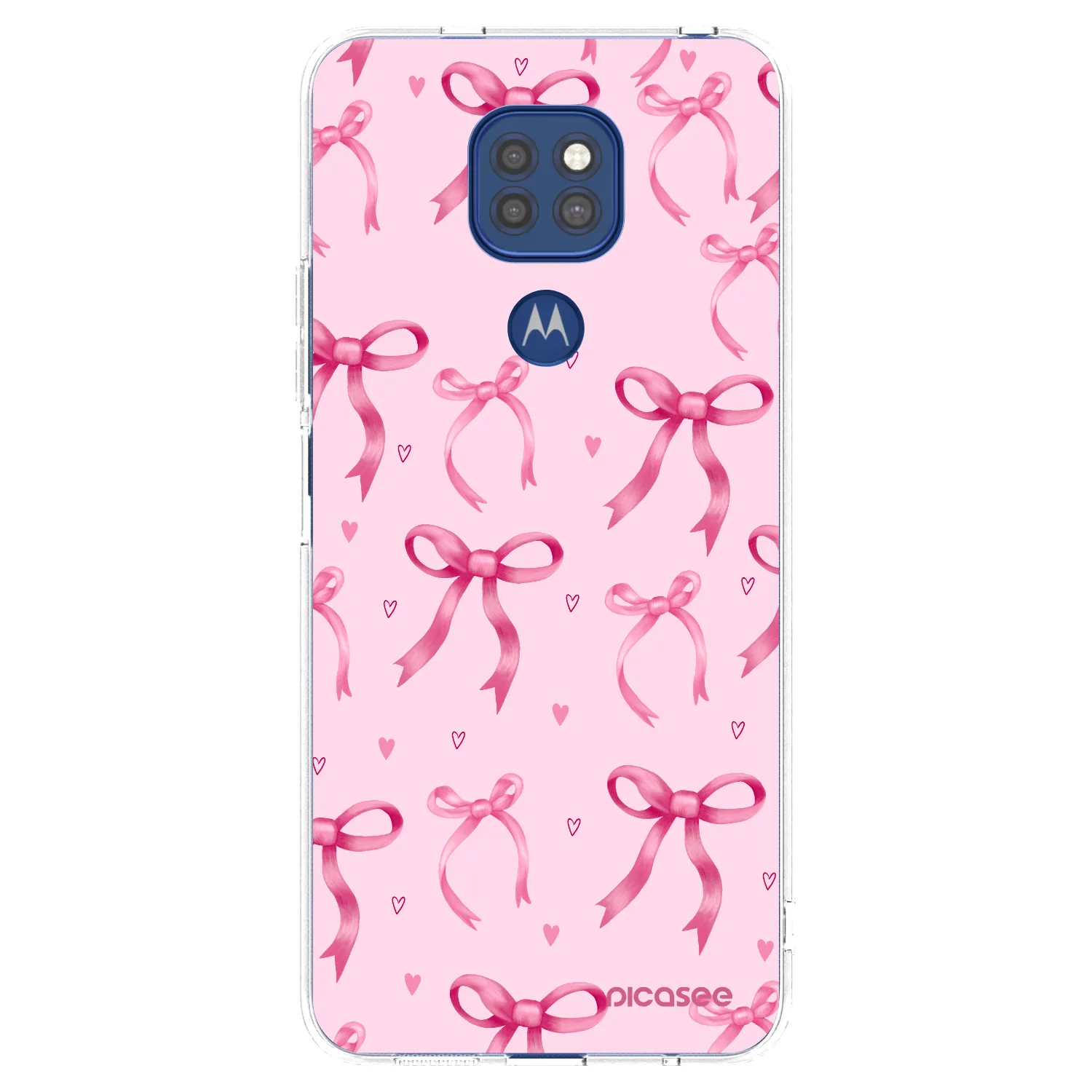 Picasee silikonska prozirna maskica za Motorola Moto G9 Play - Bow Aesthetic