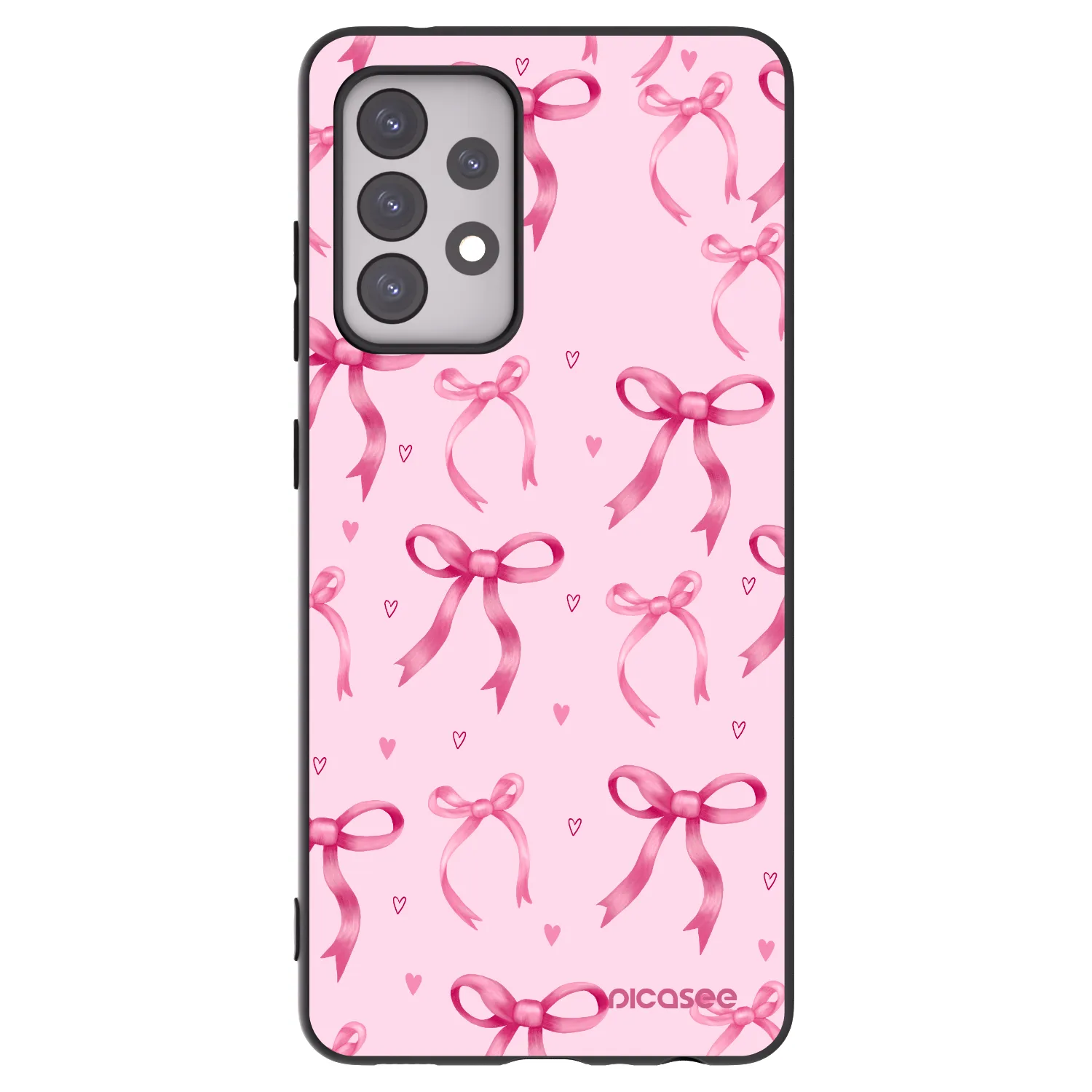 Picasee crna silikonska maskica za Samsung Galaxy A52 5G A525F - Bow Aesthetic