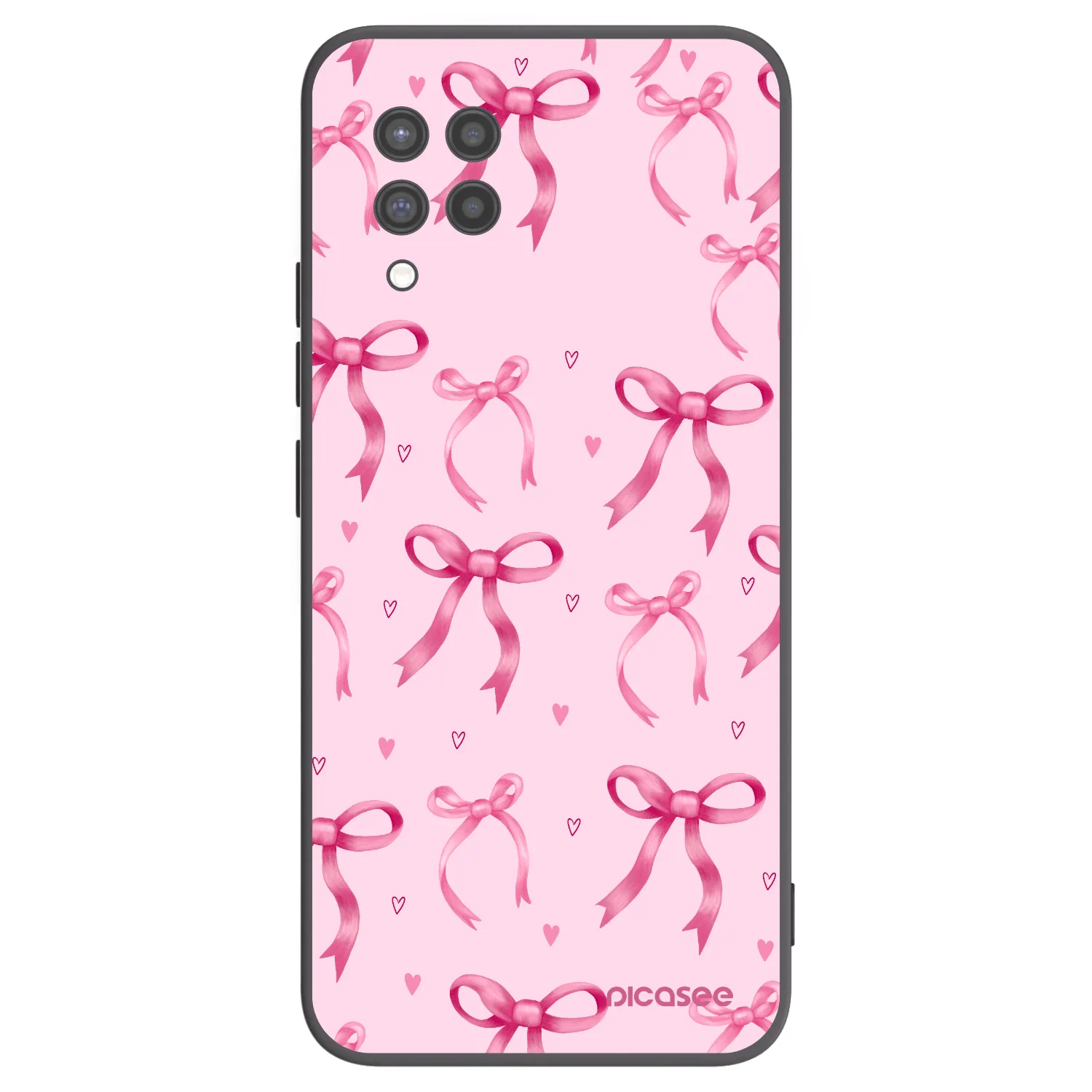 Picasee crna silikonska maskica za Samsung Galaxy A42 A426B - Bow Aesthetic