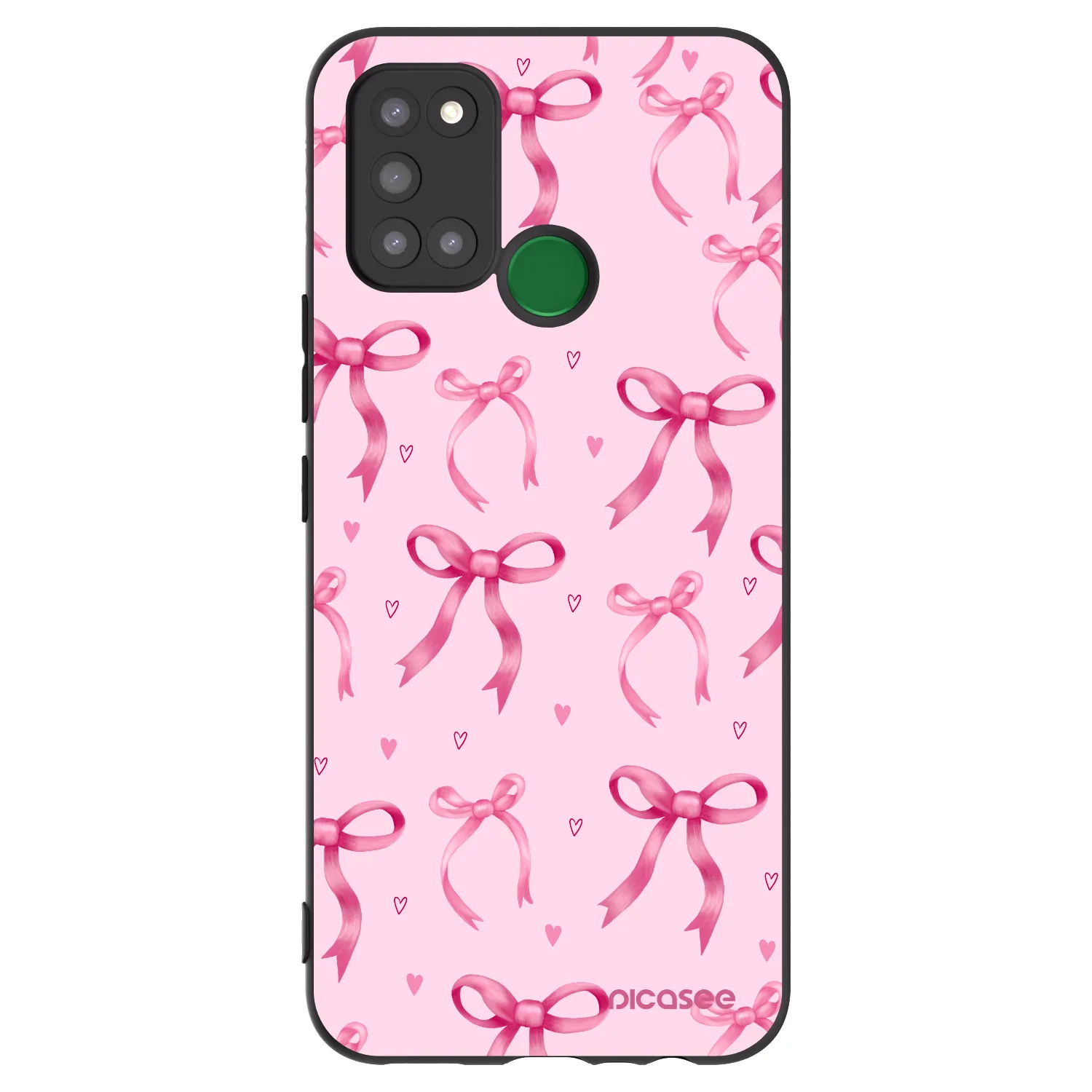 Picasee crna silikonska maskica za Realme 7i - Bow Aesthetic