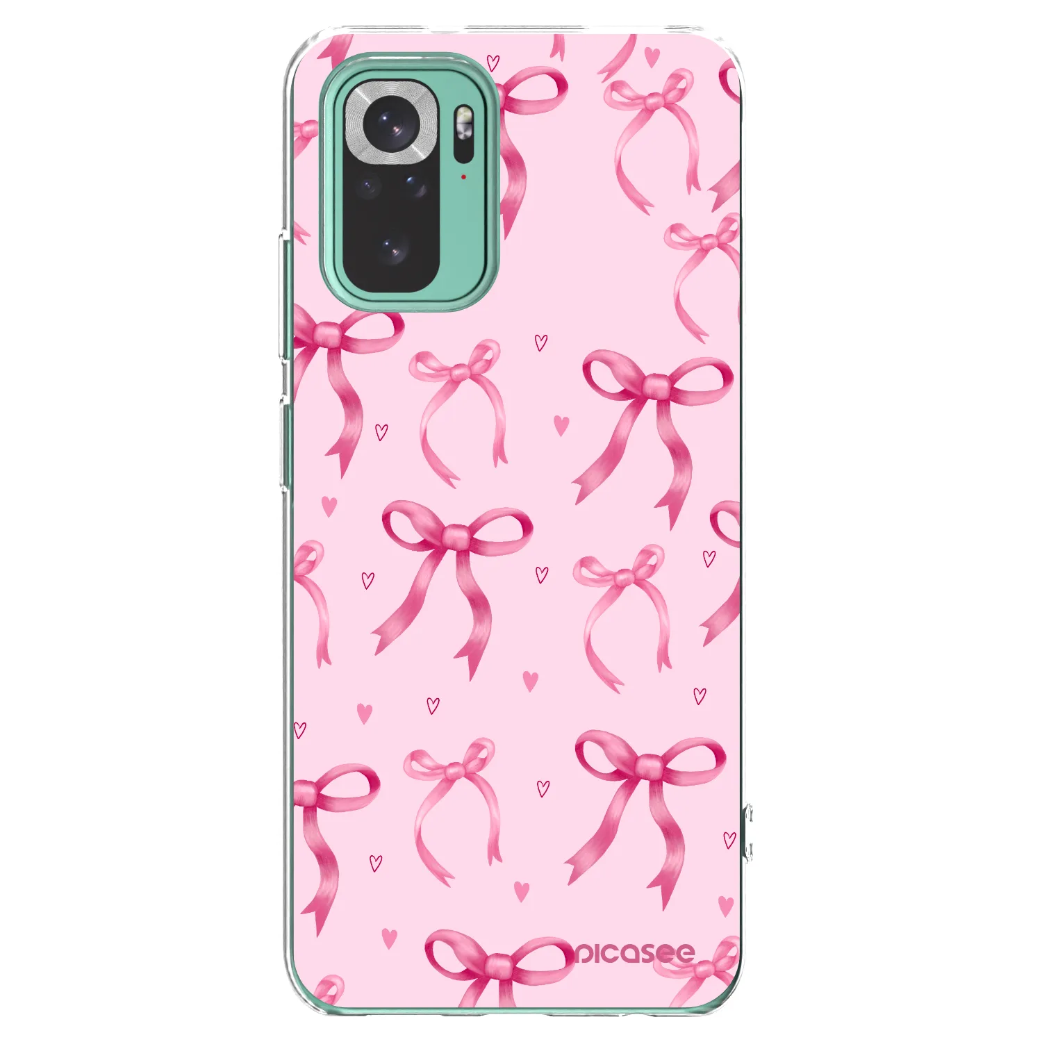 Picasee silikonska prozirna maskica za Xiaomi Redmi Note 10 Pro - Bow Aesthetic