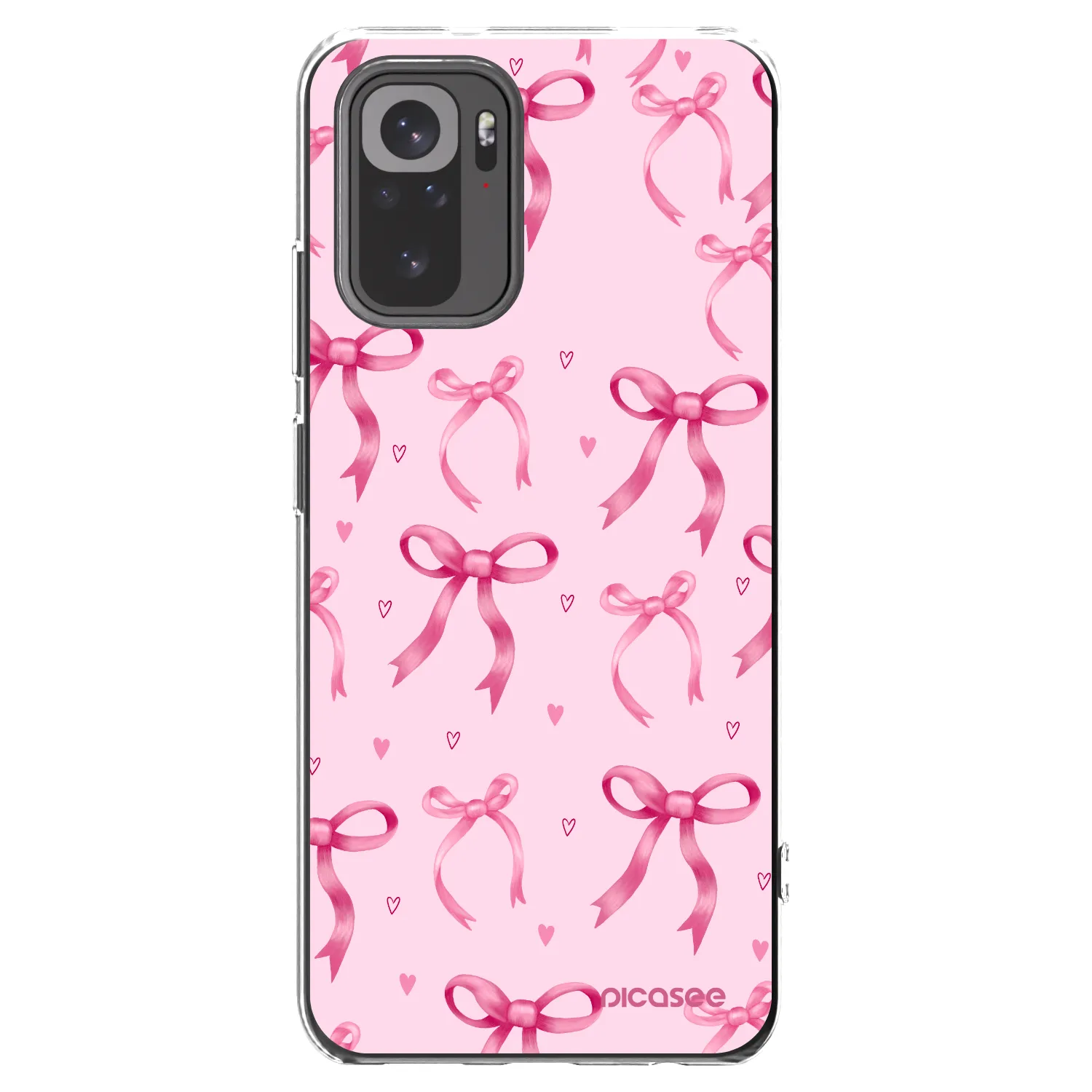Picasee silikonska prozirna maskica za Xiaomi Redmi Note 10S - Bow Aesthetic