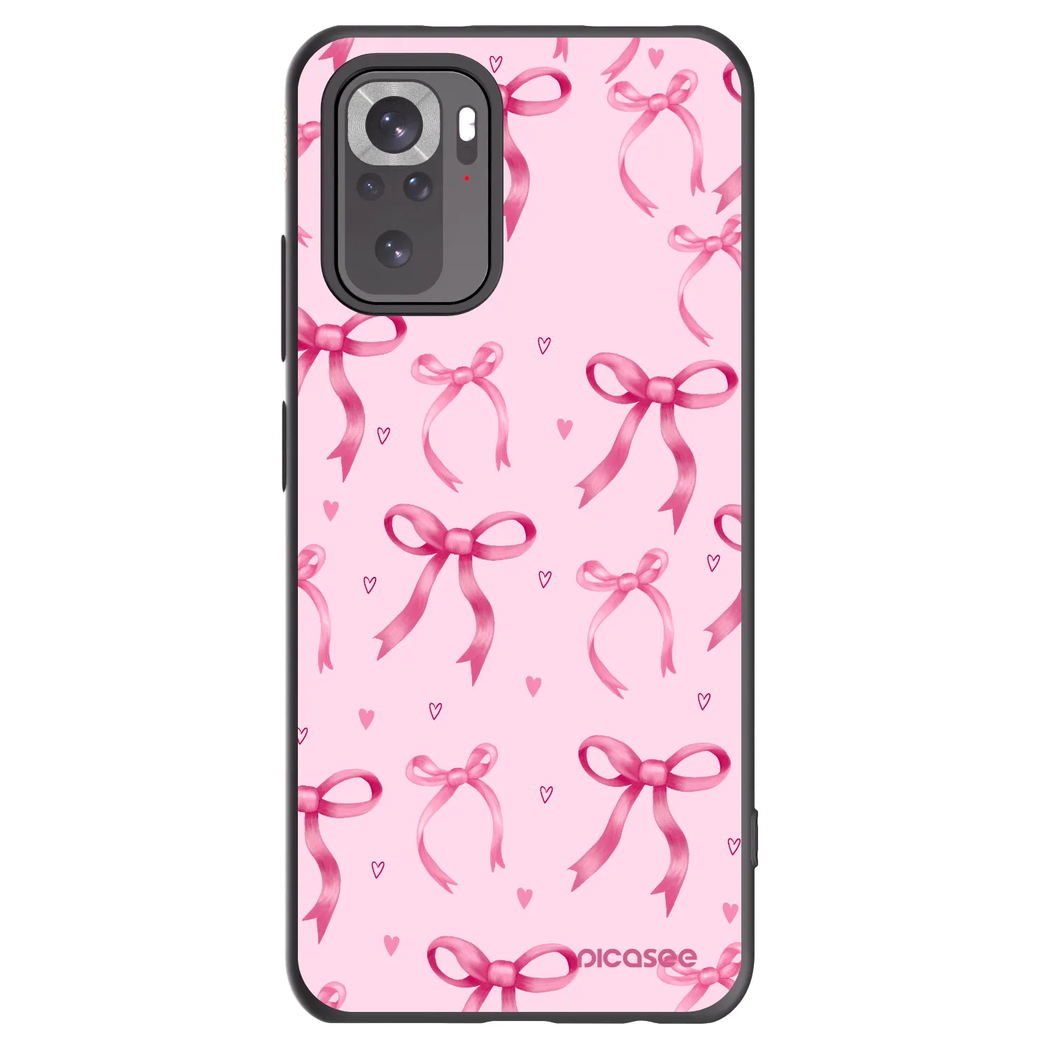 Picasee crna silikonska maskica za Xiaomi Redmi Note 10S - Bow Aesthetic