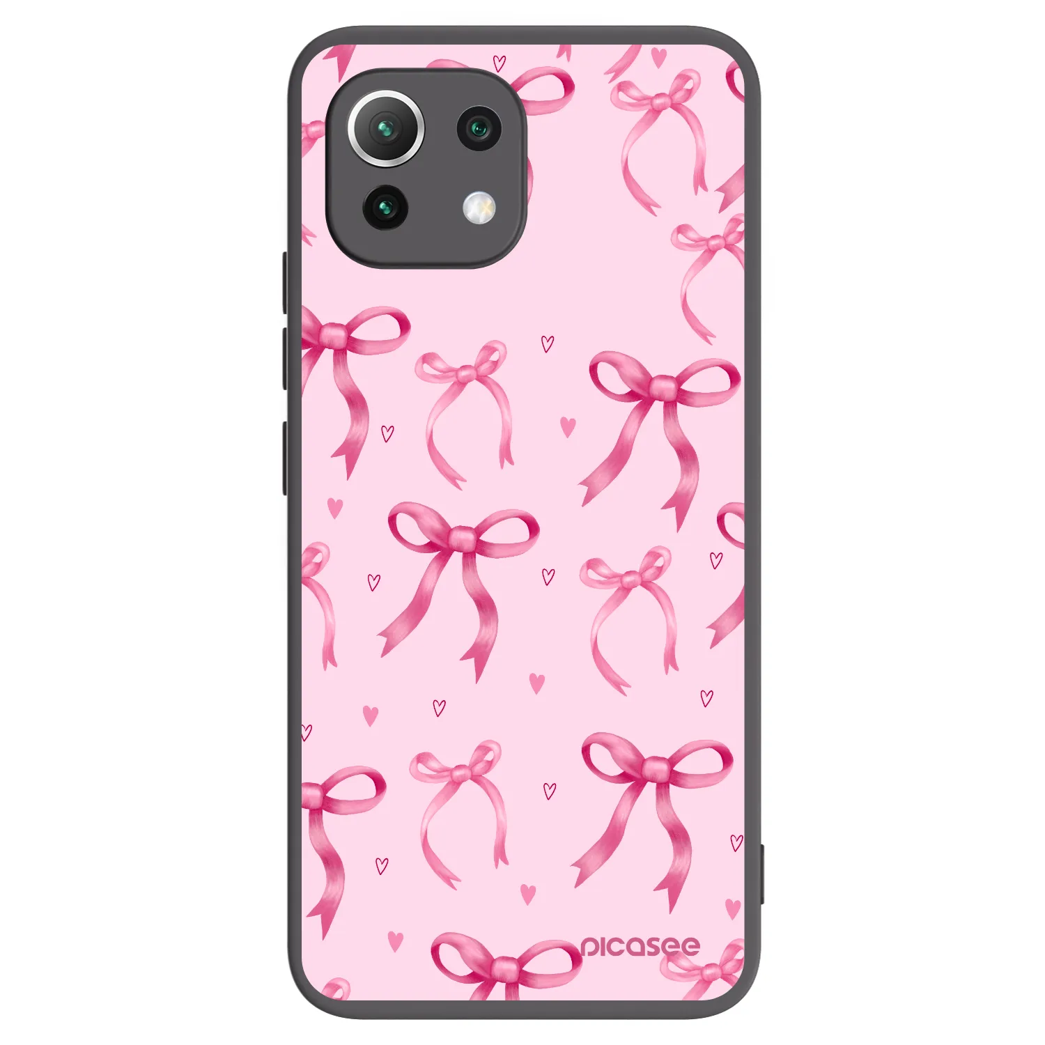 Picasee crna silikonska maskica za Xiaomi Mi 11 Lite - Bow Aesthetic