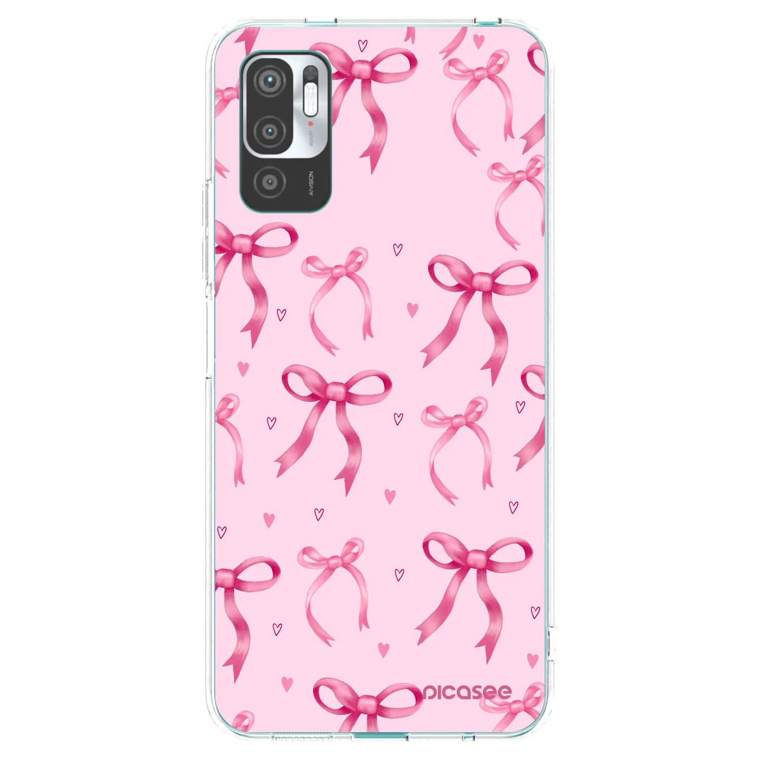 Picasee silikonska prozirna maskica za Xiaomi Redmi Note 10 5G - Bow Aesthetic