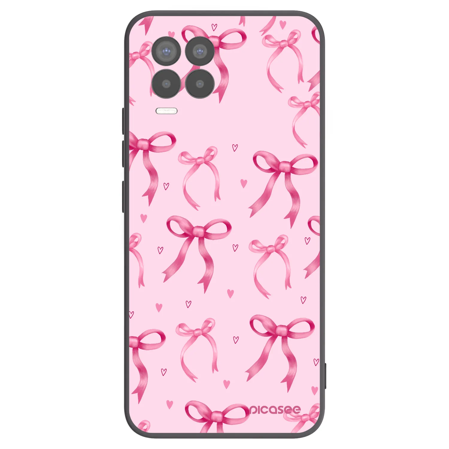 Picasee crna silikonska maskica za Realme 8 Pro - Bow Aesthetic