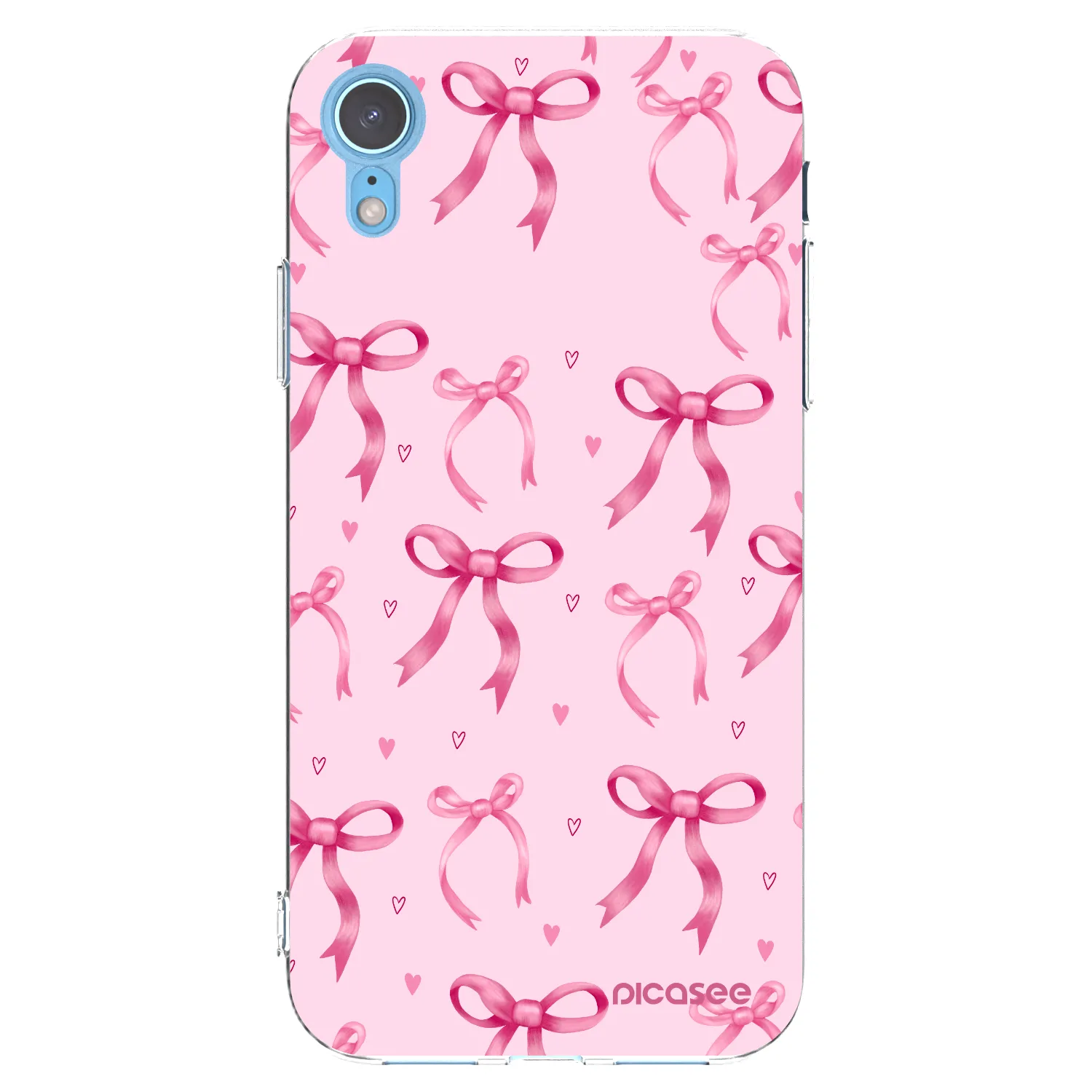 Picasee silikonska prozirna maskica za Apple iPhone XR - Bow Aesthetic