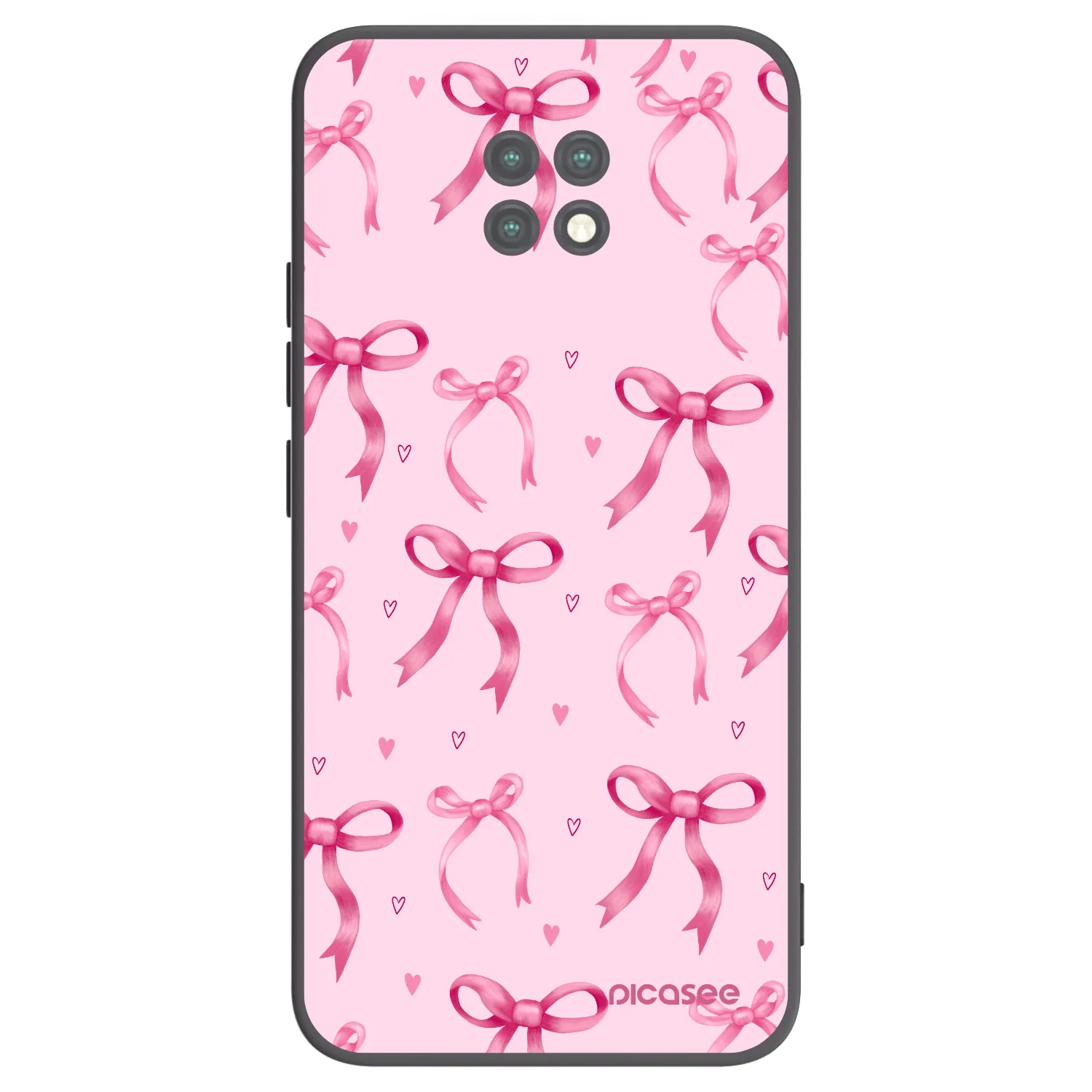 Picasee crna silikonska maskica za Xiaomi Redmi Note 9T - Bow Aesthetic