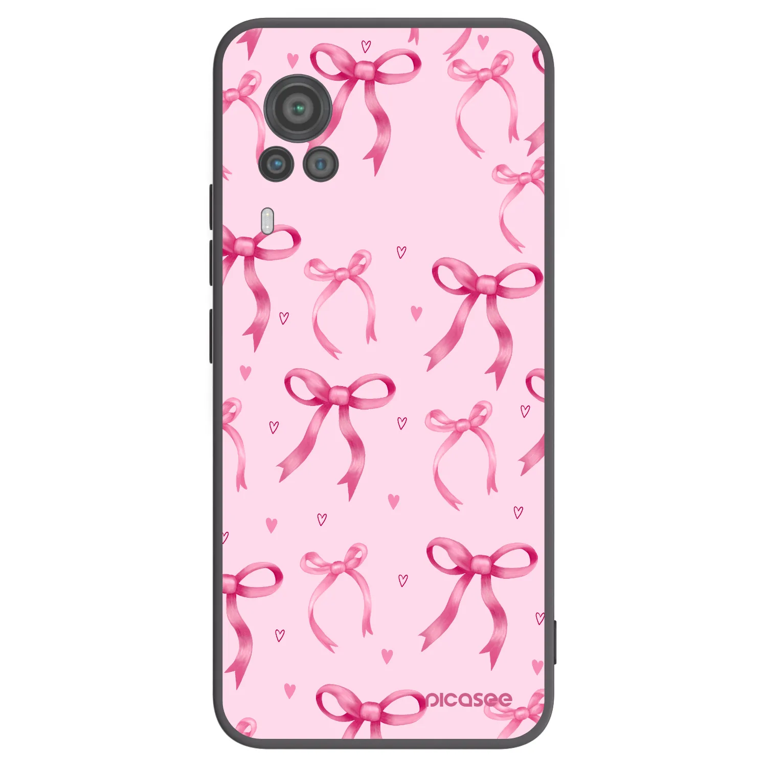 Picasee crna silikonska maskica za Vivo X60 Pro 5G - Bow Aesthetic