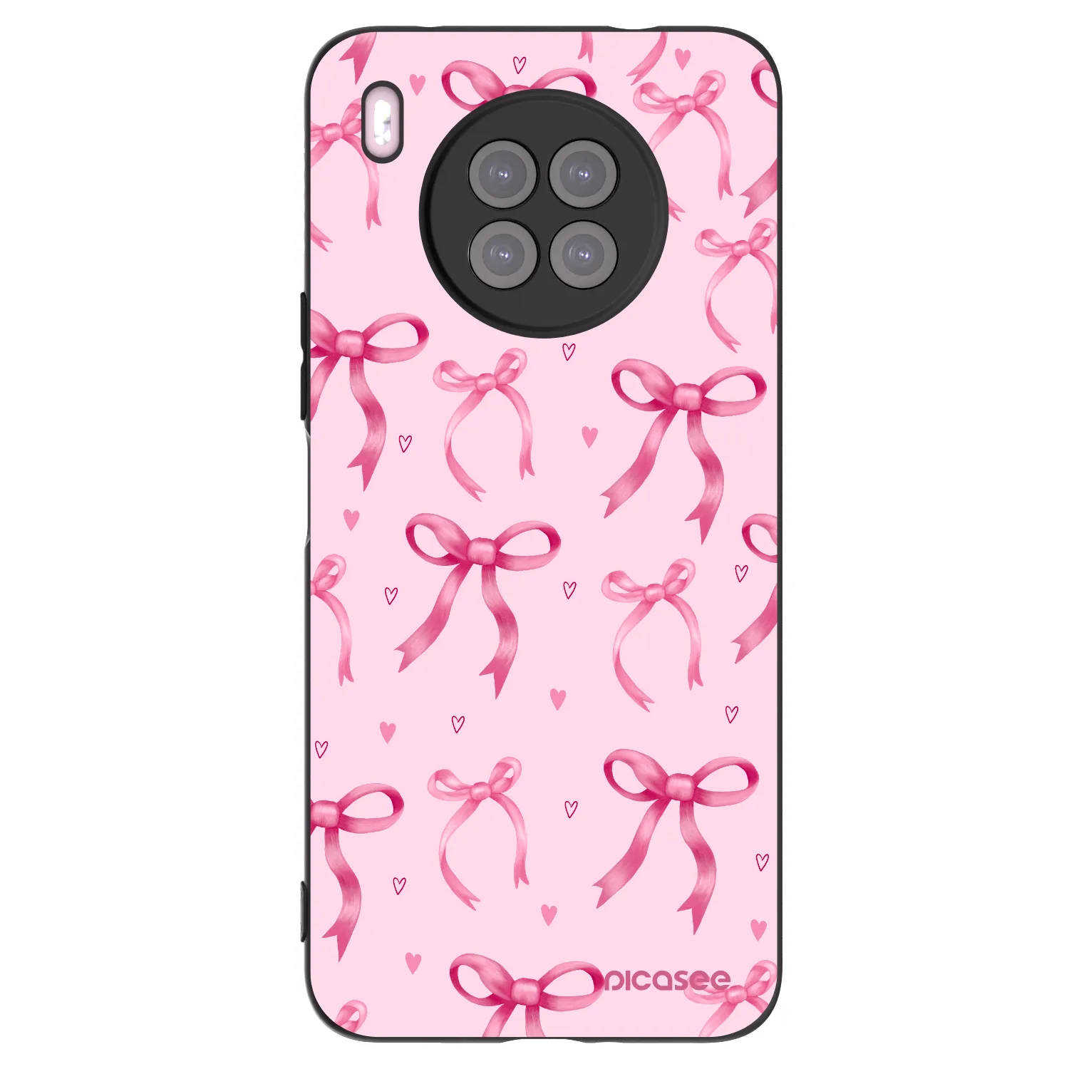 Picasee crna silikonska maskica za Huawei Nova 8i - Bow Aesthetic