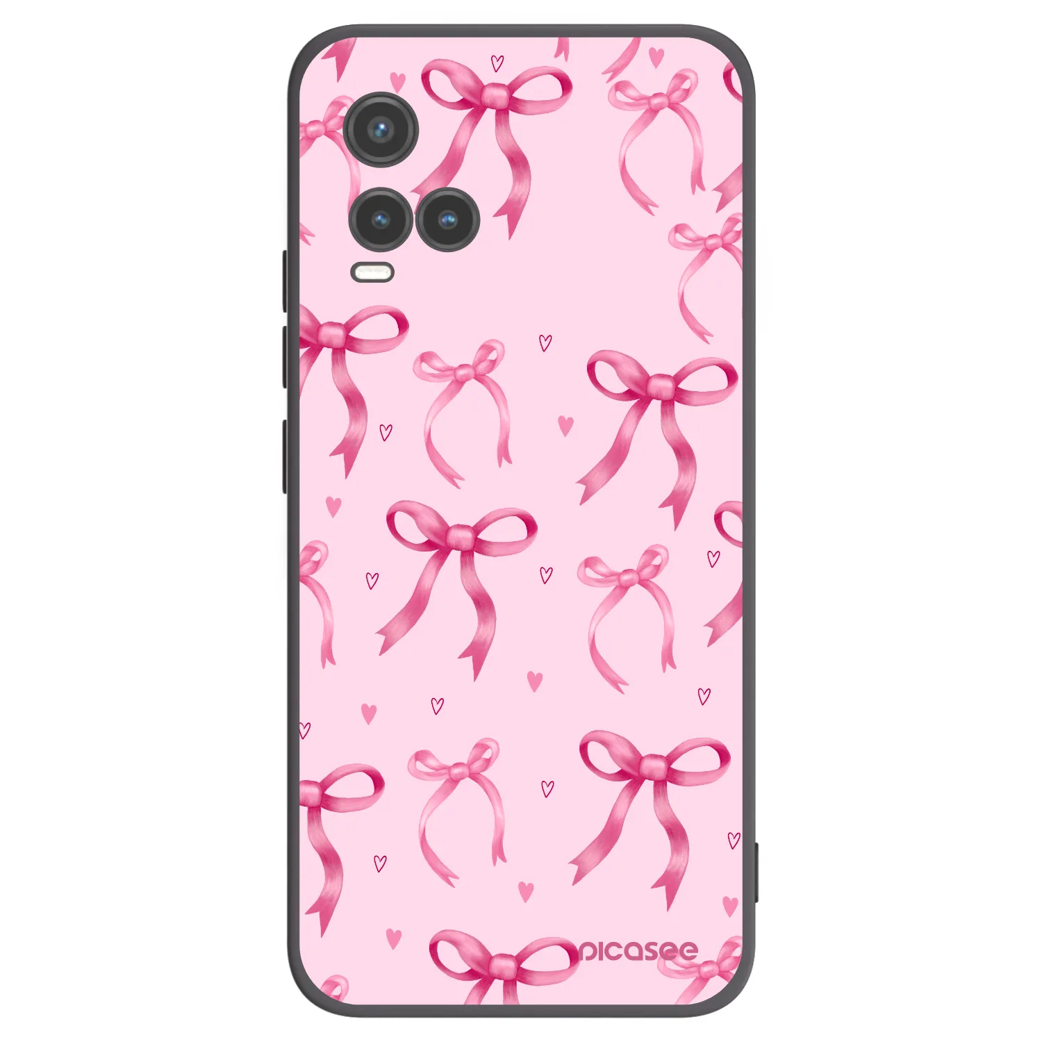Picasee crna silikonska maskica za Vivo Y33s - Bow Aesthetic