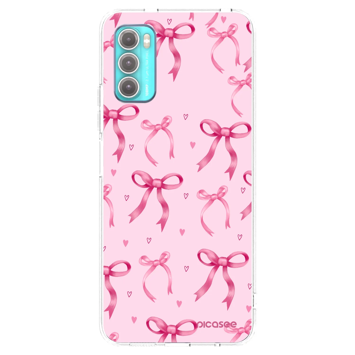 Picasee silikonska prozirna maskica za Motorola Moto G60 - Bow Aesthetic