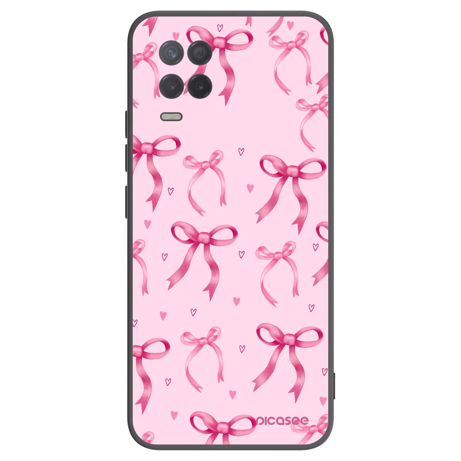 Picasee crna silikonska maskica za Realme 8 5G - Bow Aesthetic