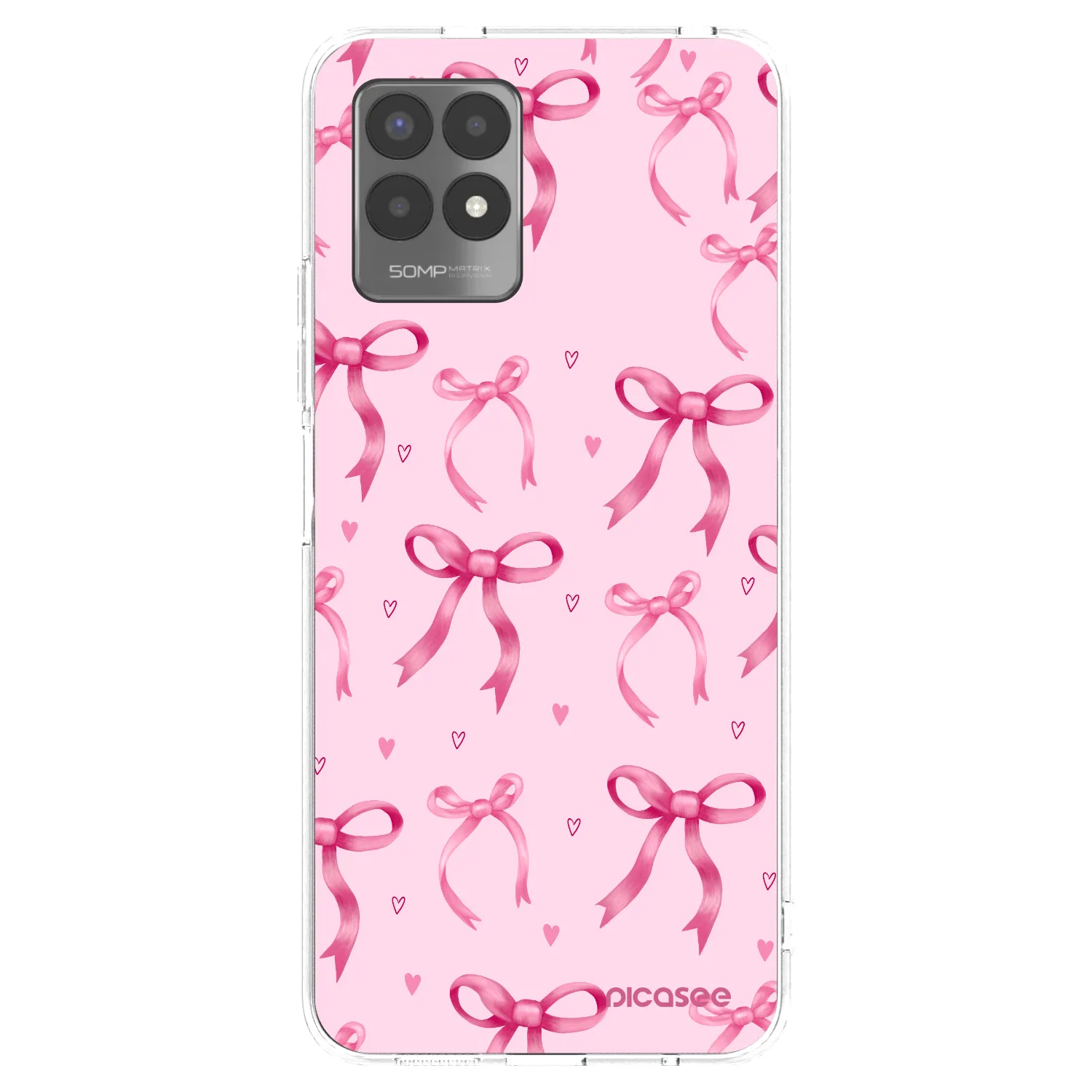 Picasee silikonska prozirna maskica za Realme 8i - Bow Aesthetic