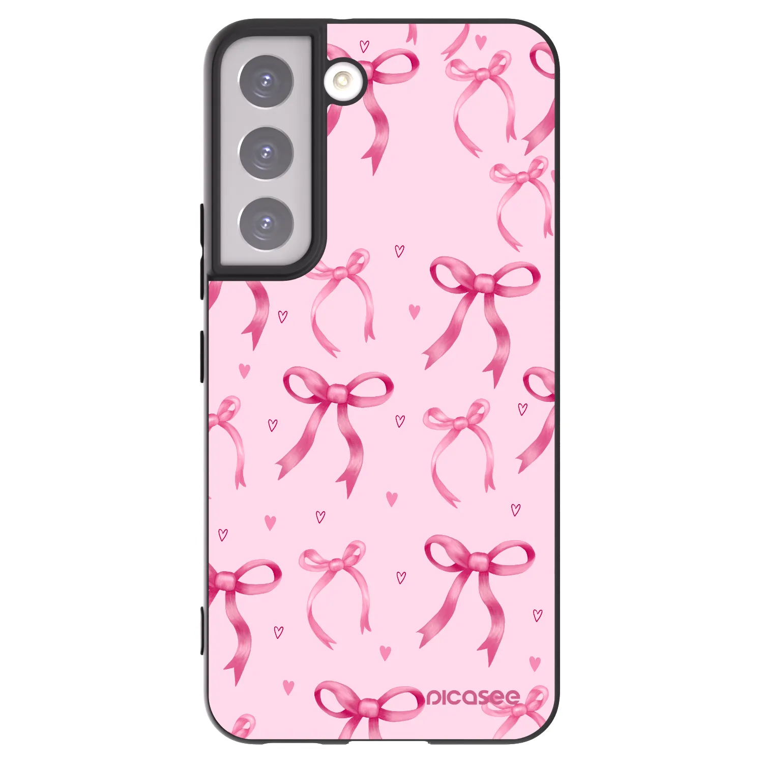 Picasee crna silikonska maskica za Samsung Galaxy S22 5G - Bow Aesthetic