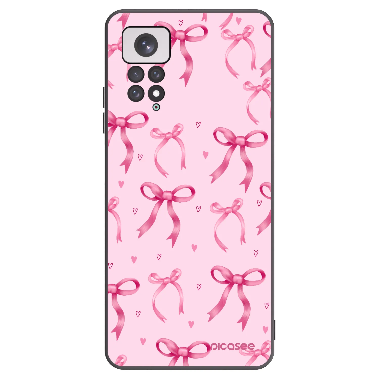 Picasee crna silikonska maskica za Xiaomi Redmi Note 11 - Bow Aesthetic