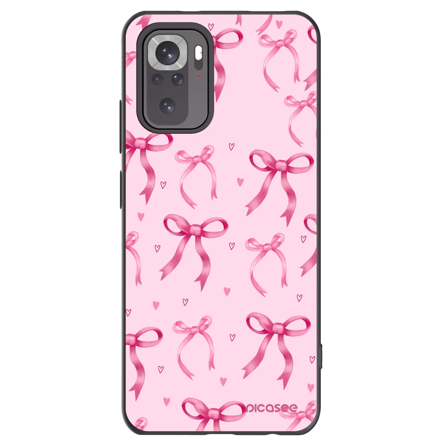 Picasee crna silikonska maskica za Xiaomi Redmi Note 11S 4G - Bow Aesthetic