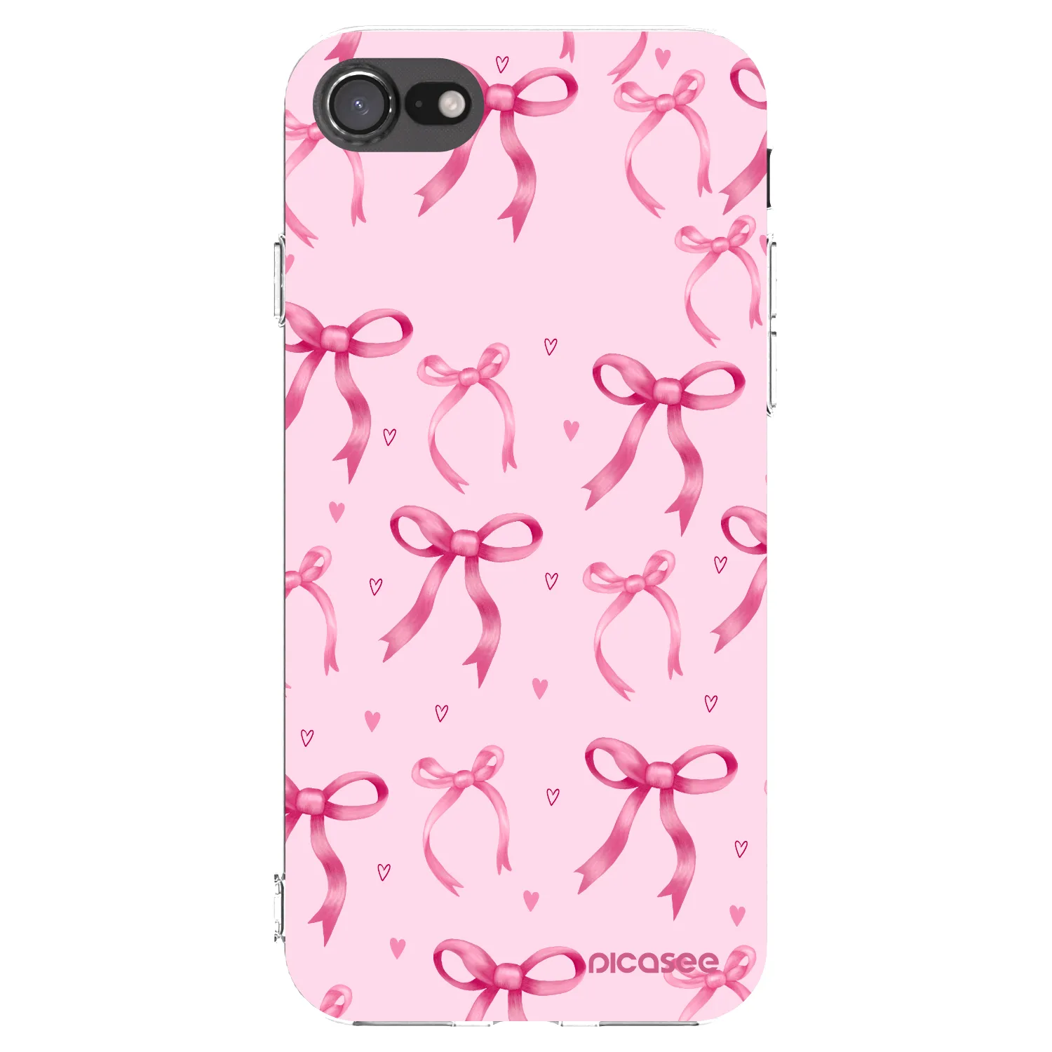 Picasee silikonska prozirna maskica za Apple iPhone SE 2022 - Bow Aesthetic