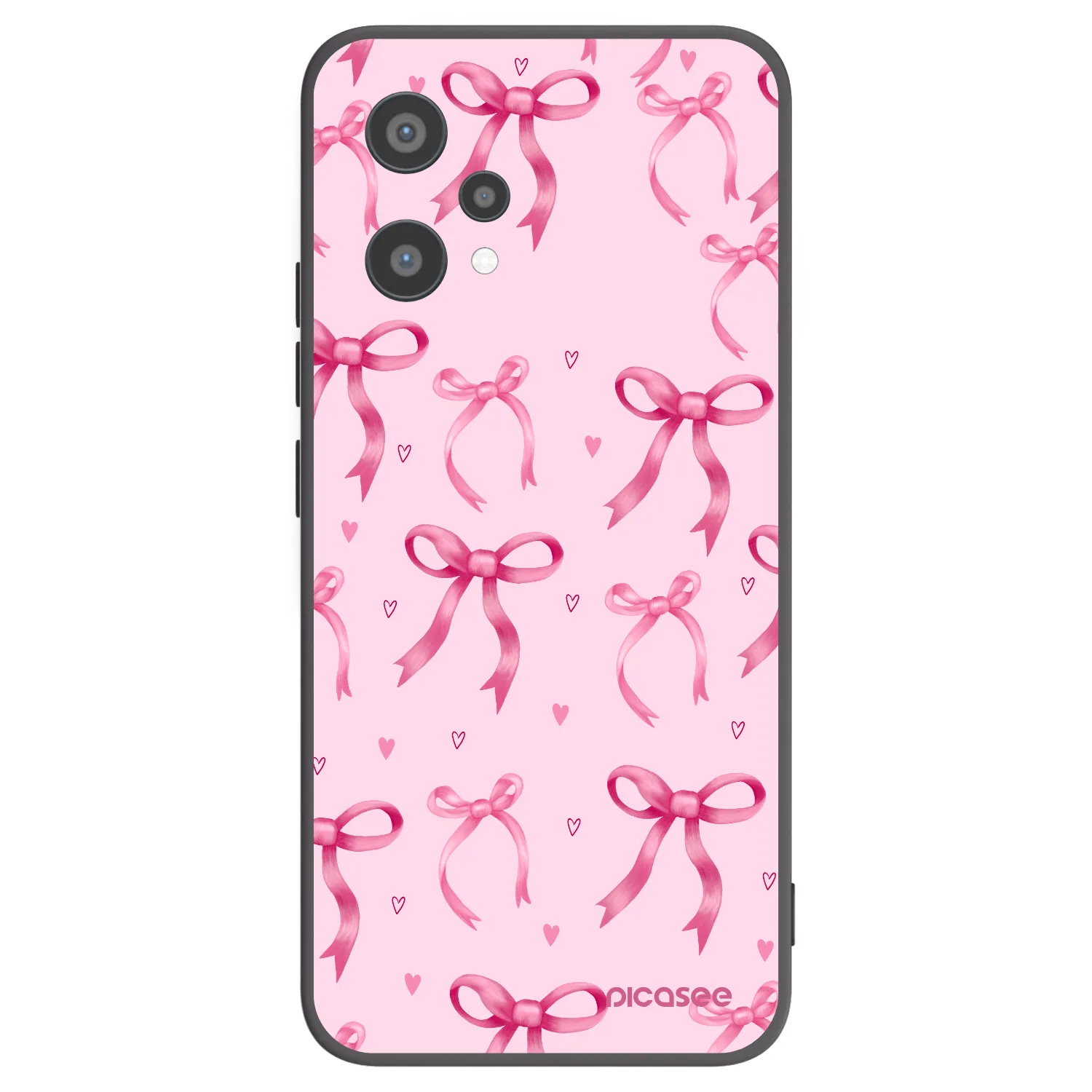 Picasee crna silikonska maskica za Realme 9 Pro 5G - Bow Aesthetic