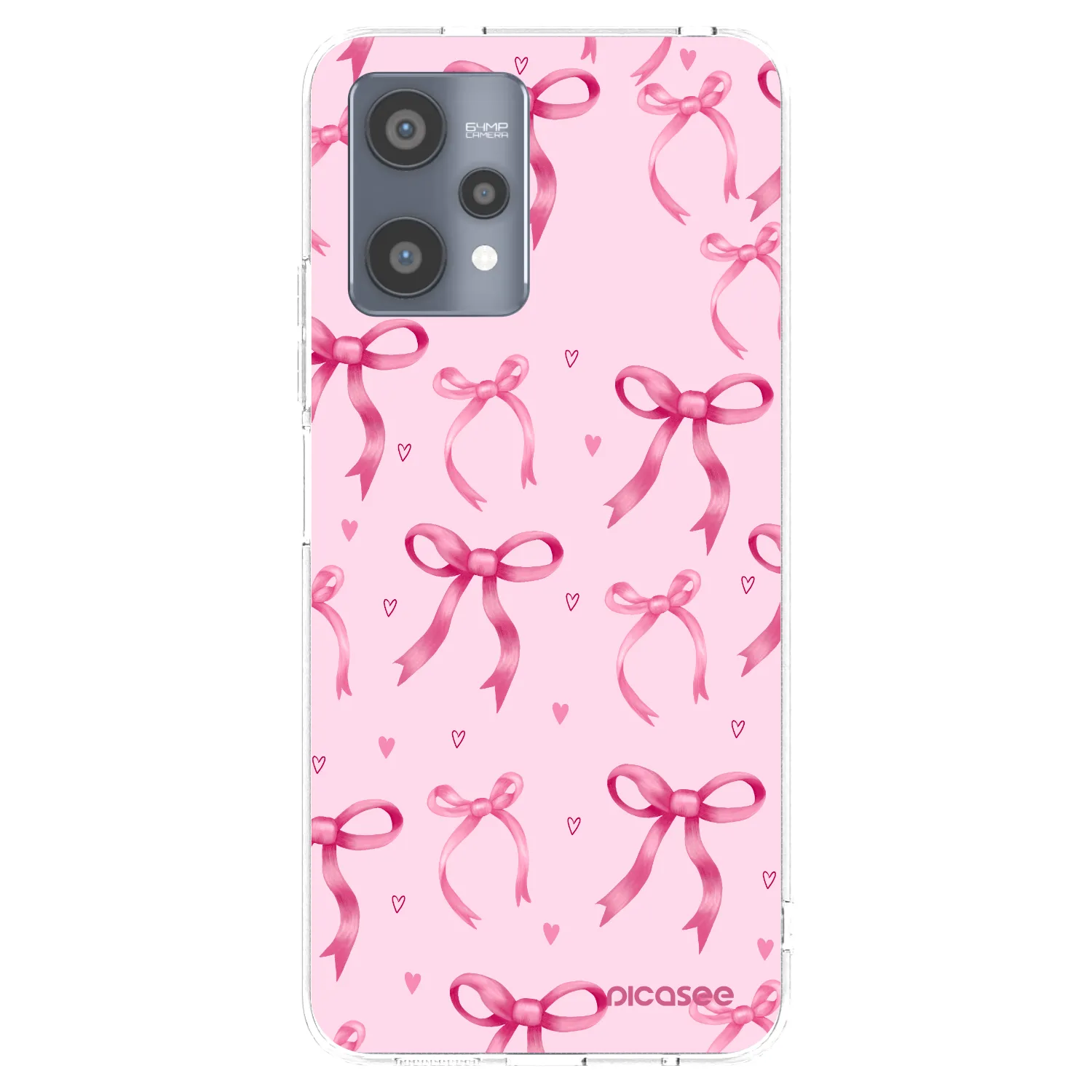Picasee silikonska prozirna maskica za Realme 9 Pro 5G - Bow Aesthetic