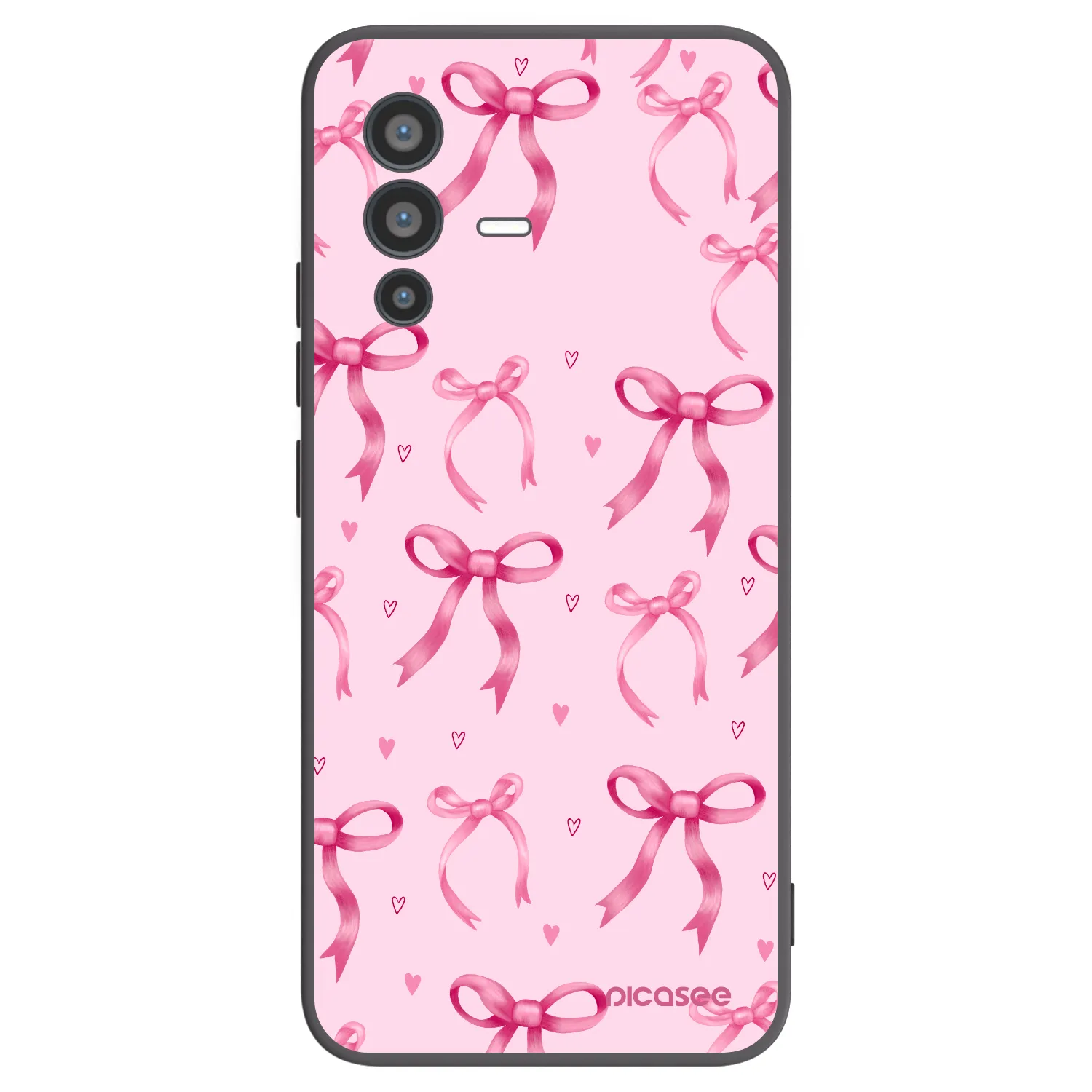 Picasee crna silikonska maskica za Vivo V23 5G - Bow Aesthetic