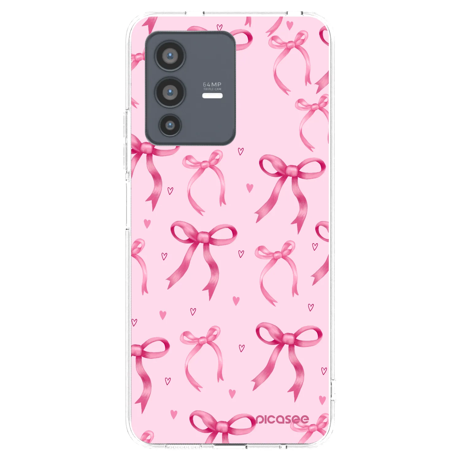 Picasee silikonska prozirna maskica za Vivo V23 5G - Bow Aesthetic