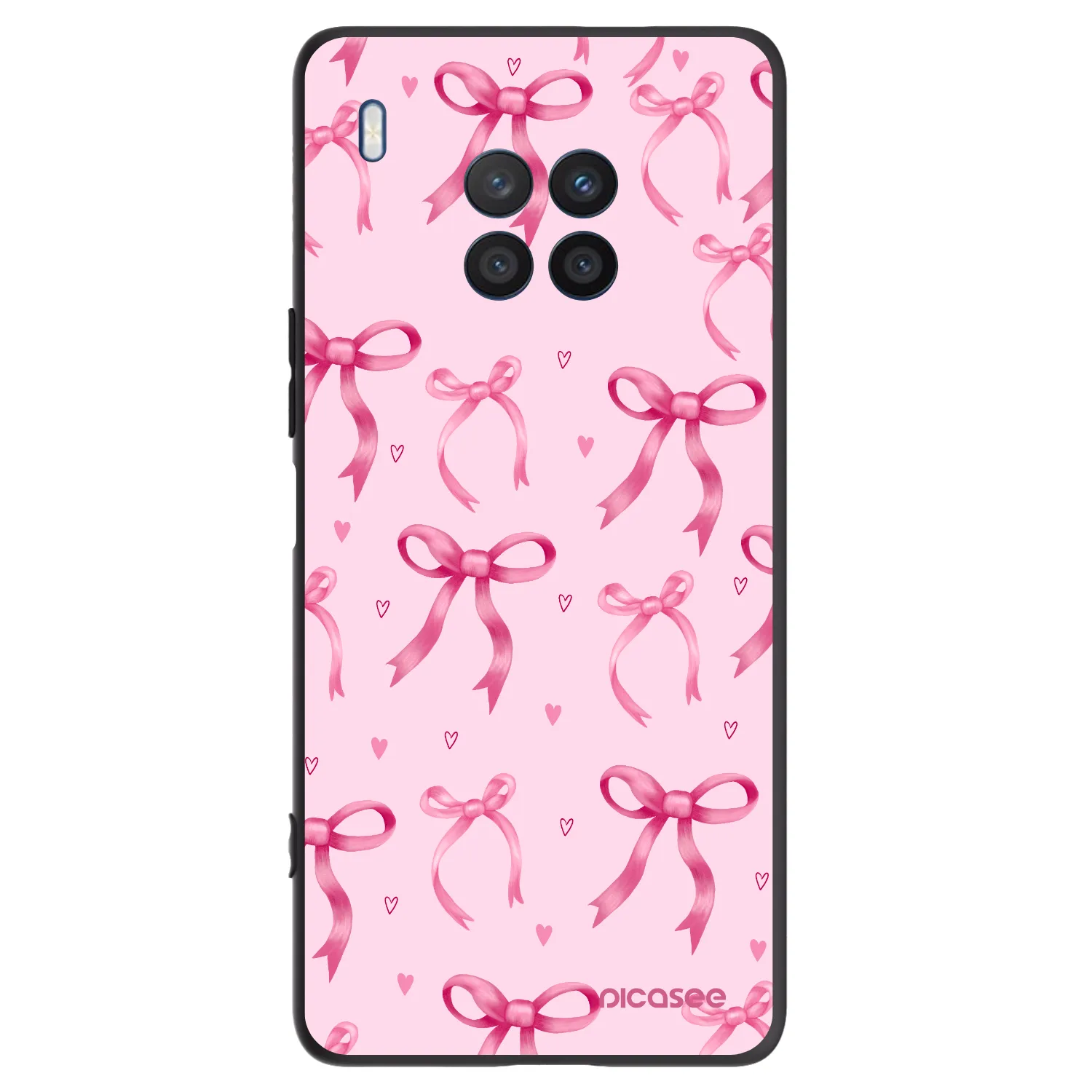 Picasee crna silikonska maskica za Honor 50 Lite - Bow Aesthetic