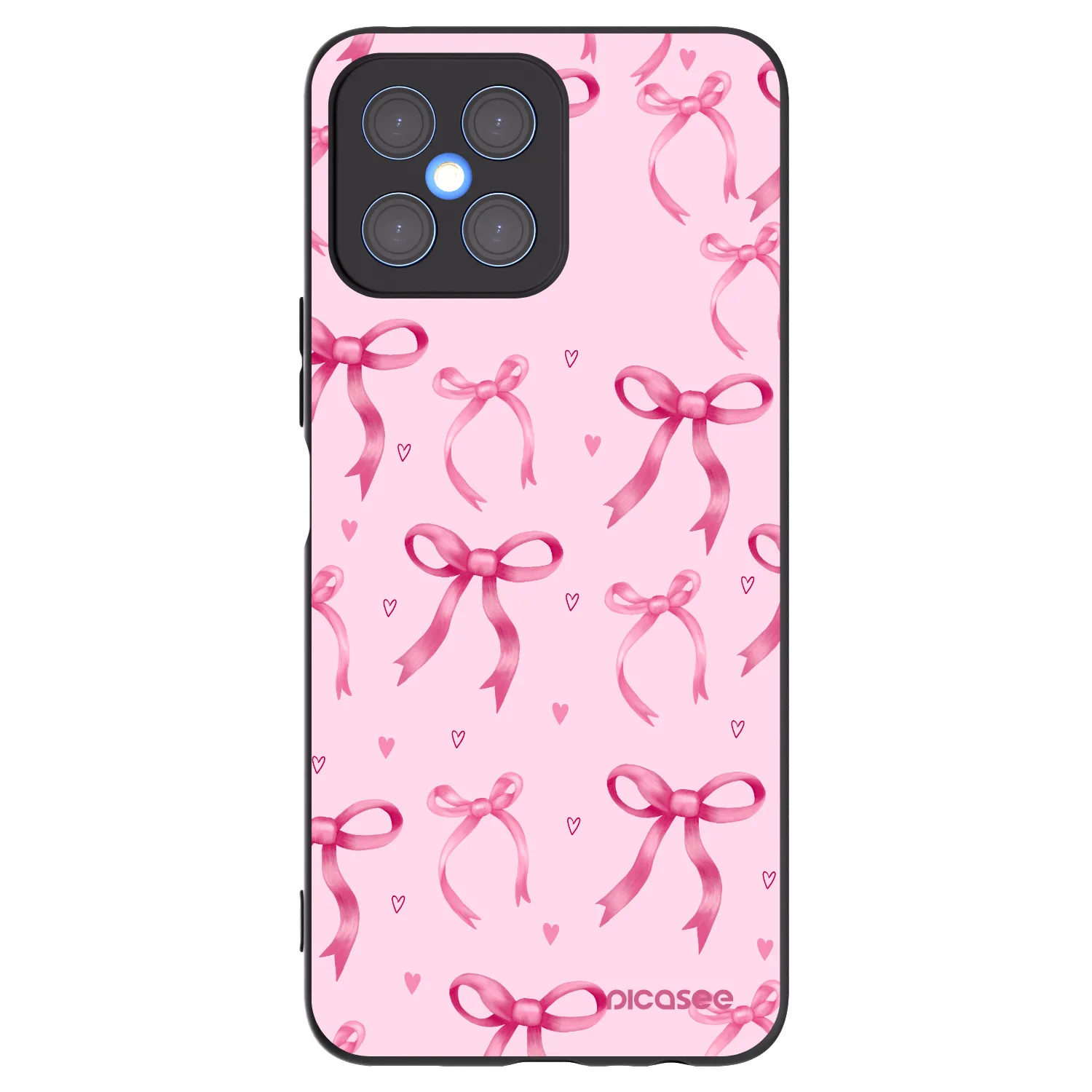 Picasee crna silikonska maskica za Honor X8 4G - Bow Aesthetic