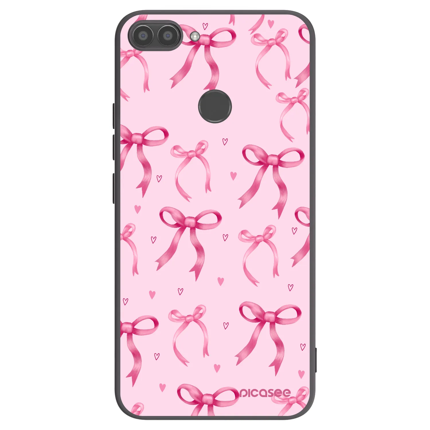 Picasee crna silikonska maskica za Huawei P Smart - Bow Aesthetic