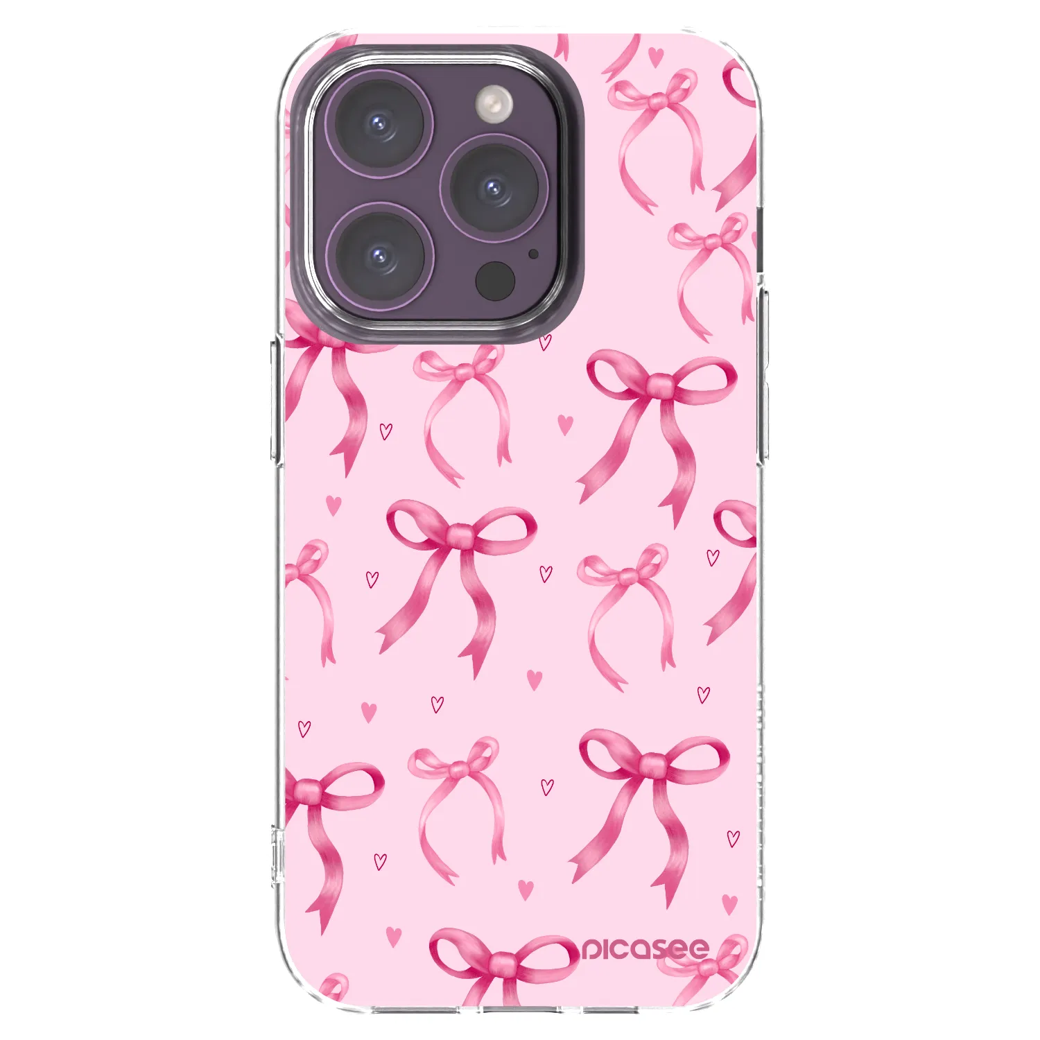 Picasee silikonska prozirna maskica za Apple iPhone 14 Pro - Bow Aesthetic