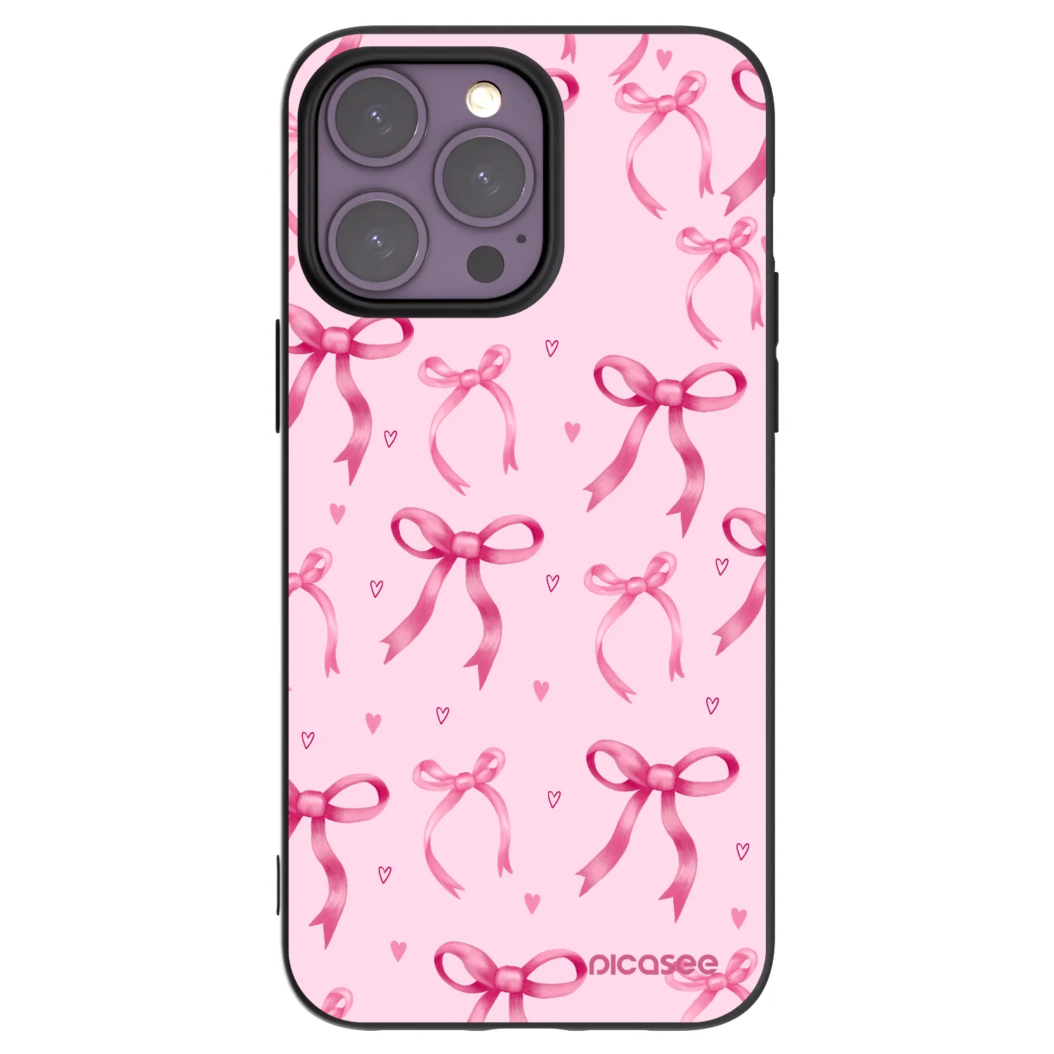 Picasee crna silikonska maskica za Apple iPhone 14 Pro Max - Bow Aesthetic