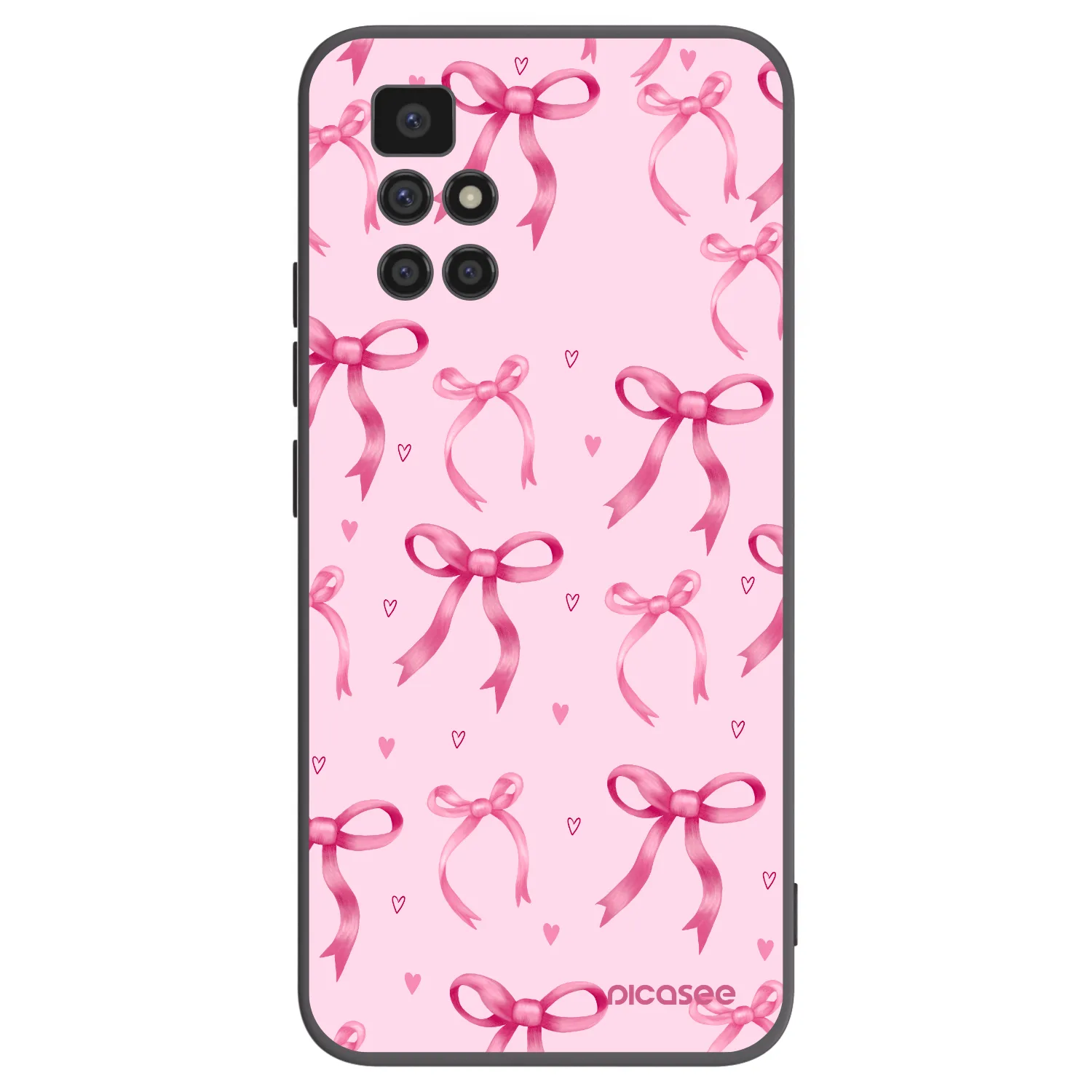 Picasee crna silikonska maskica za Xiaomi Redmi 10 (2022) - Bow Aesthetic