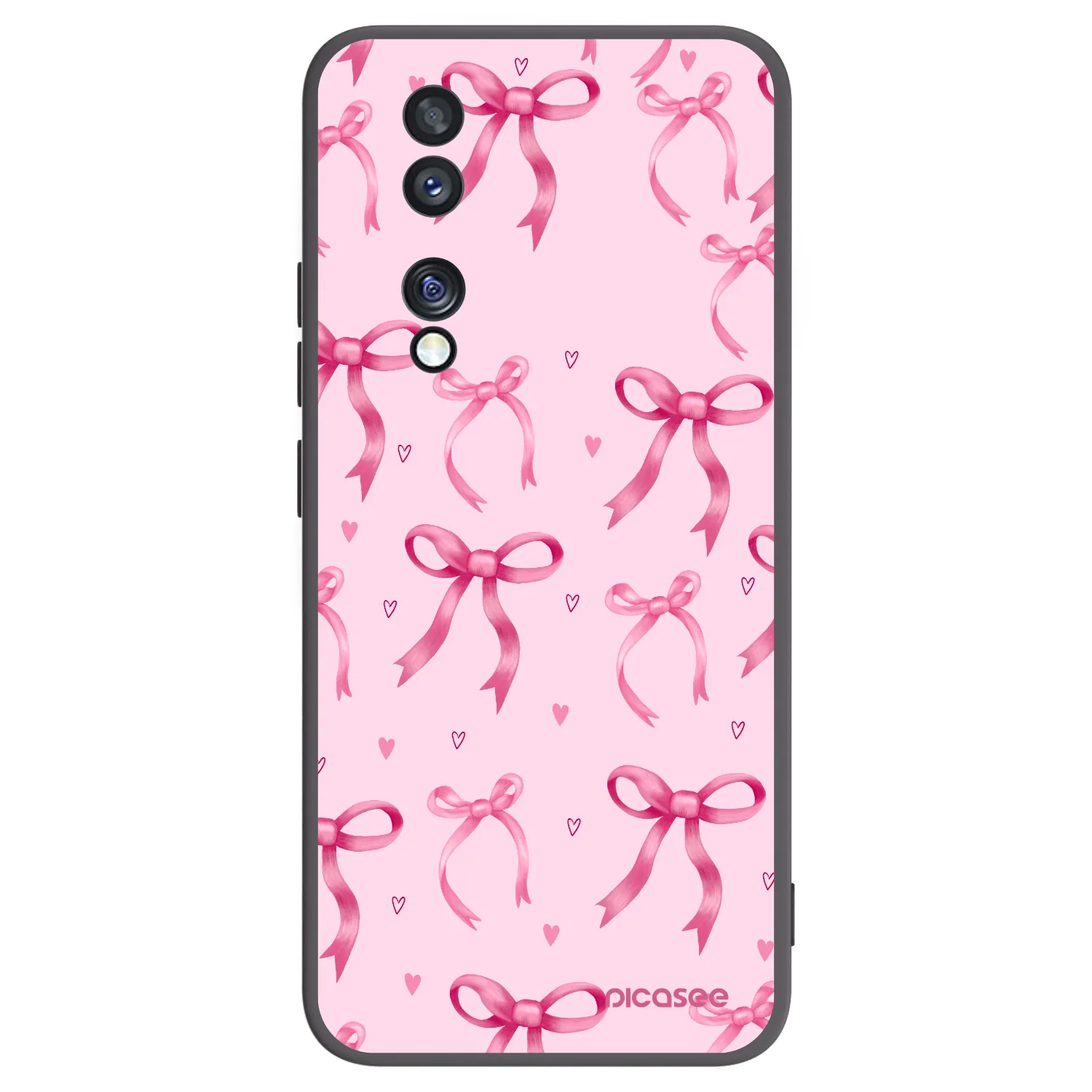 Picasee crna silikonska maskica za Honor 70 - Bow Aesthetic