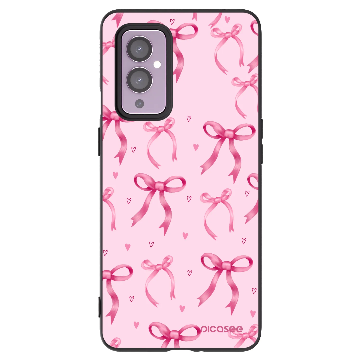 Picasee crna silikonska maskica za OnePlus 9 - Bow Aesthetic
