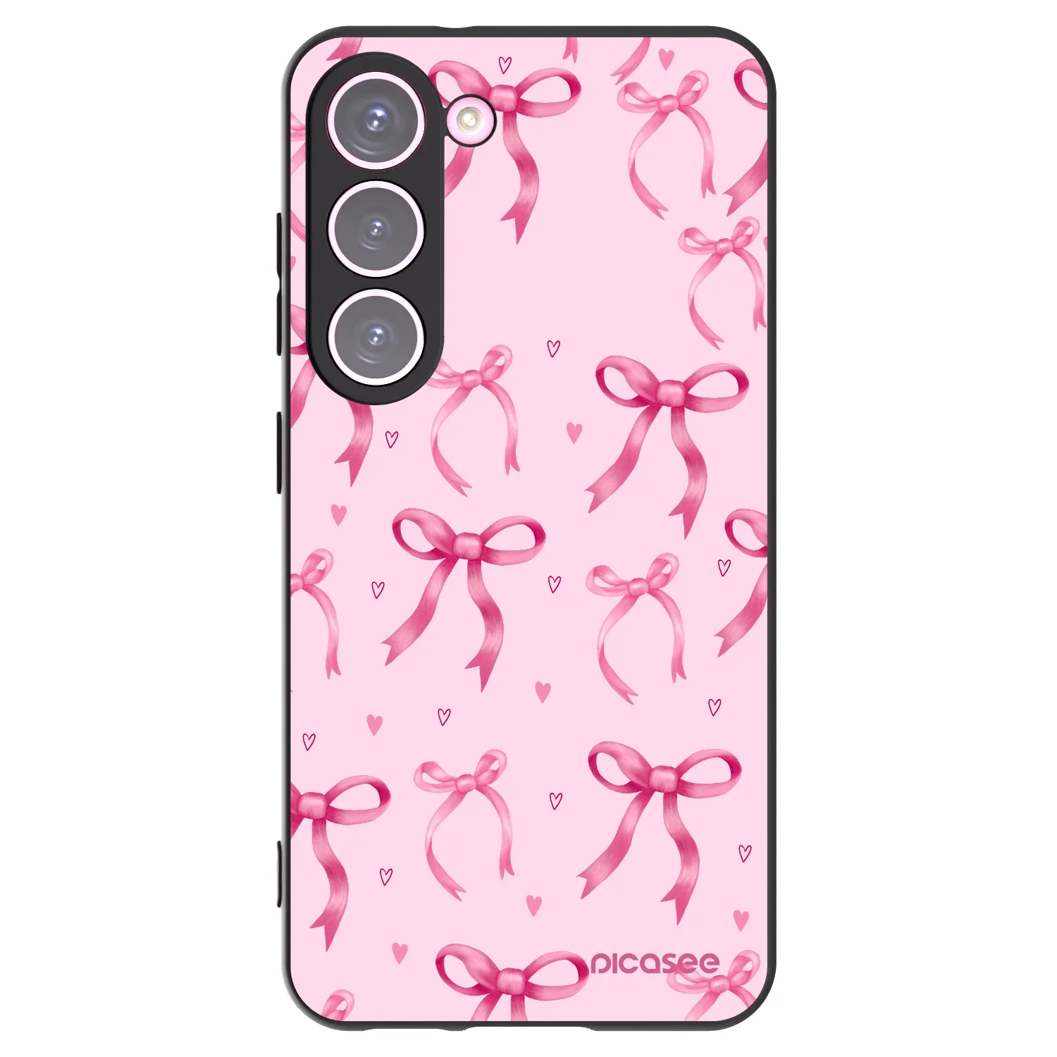 Picasee crna silikonska maskica za Samsung Galaxy S23 5G - Bow Aesthetic