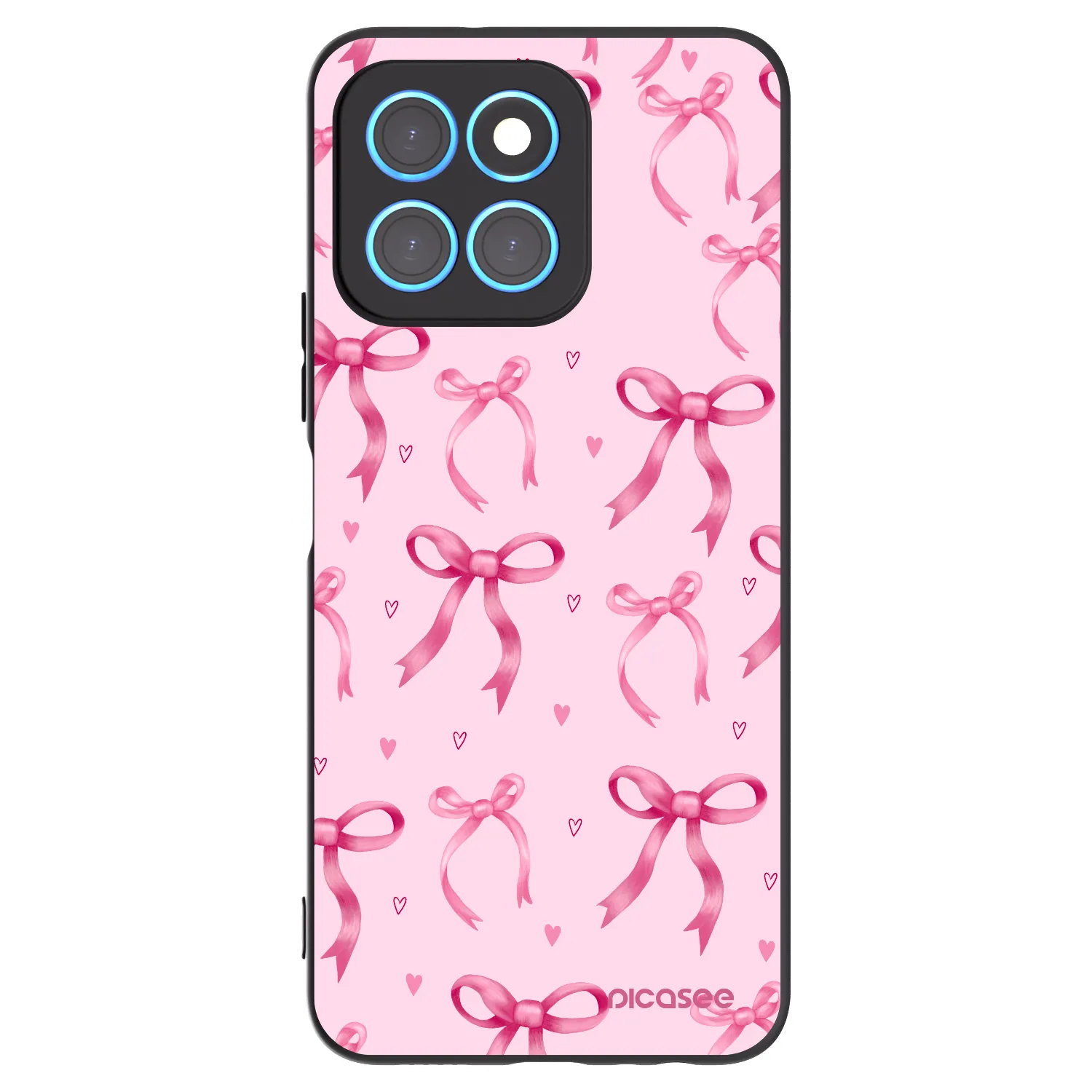 Picasee crna silikonska maskica za Honor X8 5G - Bow Aesthetic