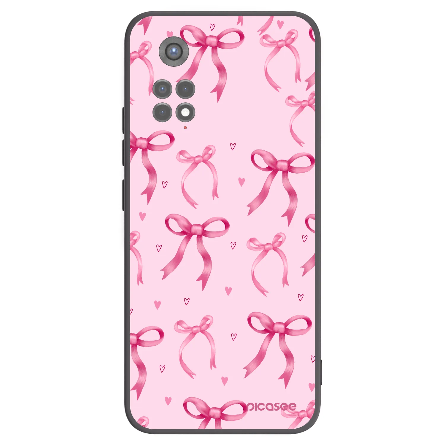 Picasee crna silikonska maskica za Xiaomi Redmi Note 11S 5G - Bow Aesthetic