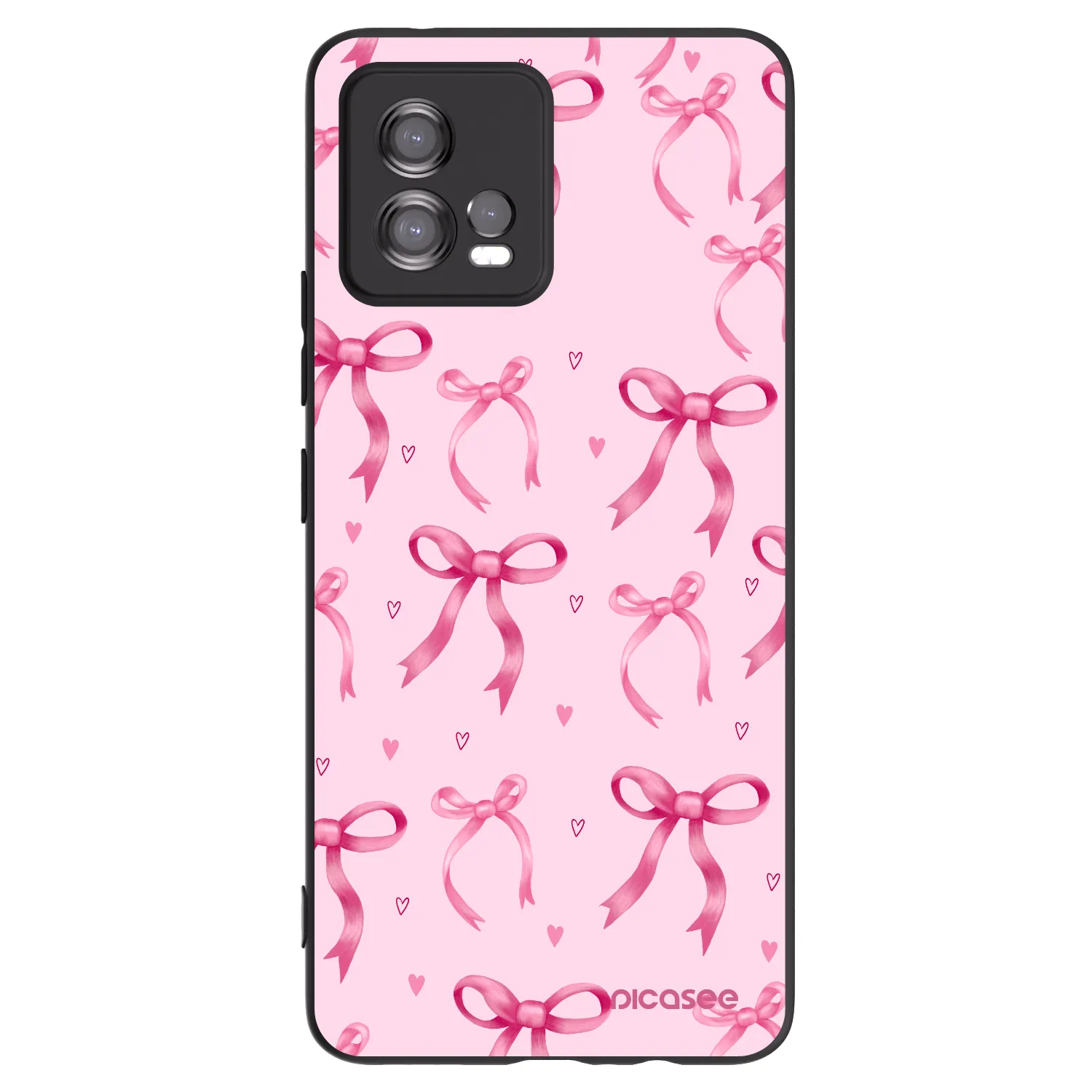 Picasee crna silikonska maskica za Motorola Moto G72 - Bow Aesthetic
