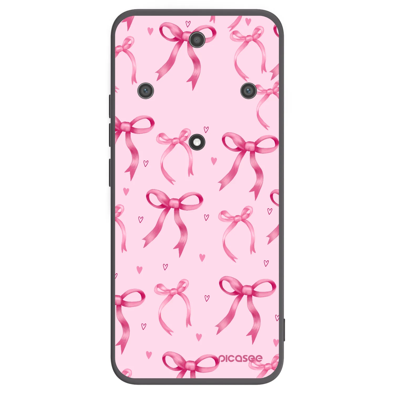 Picasee crna silikonska maskica za Honor Magic5 Lite 5G - Bow Aesthetic