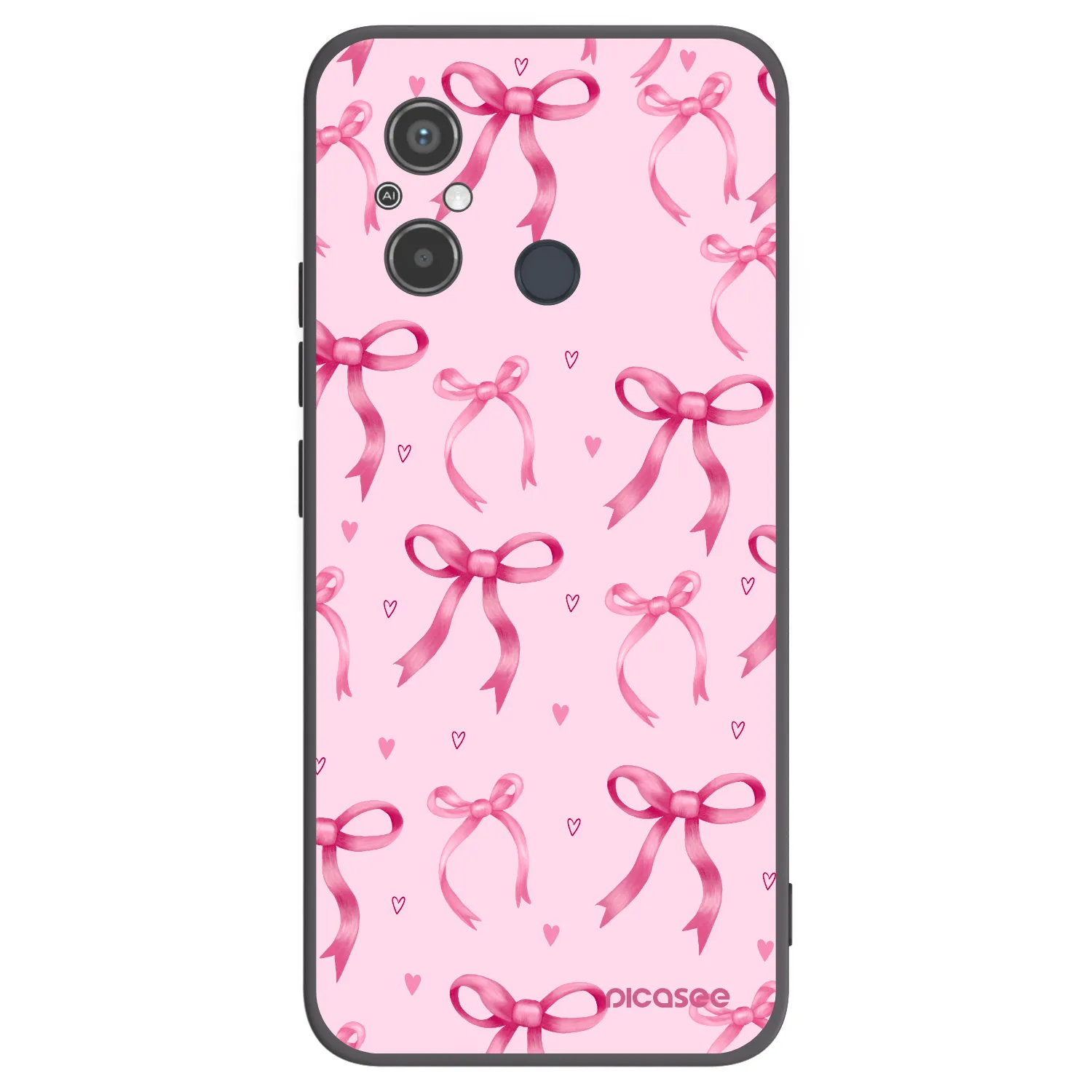 Picasee crna silikonska maskica za Xiaomi Redmi 12C - Bow Aesthetic