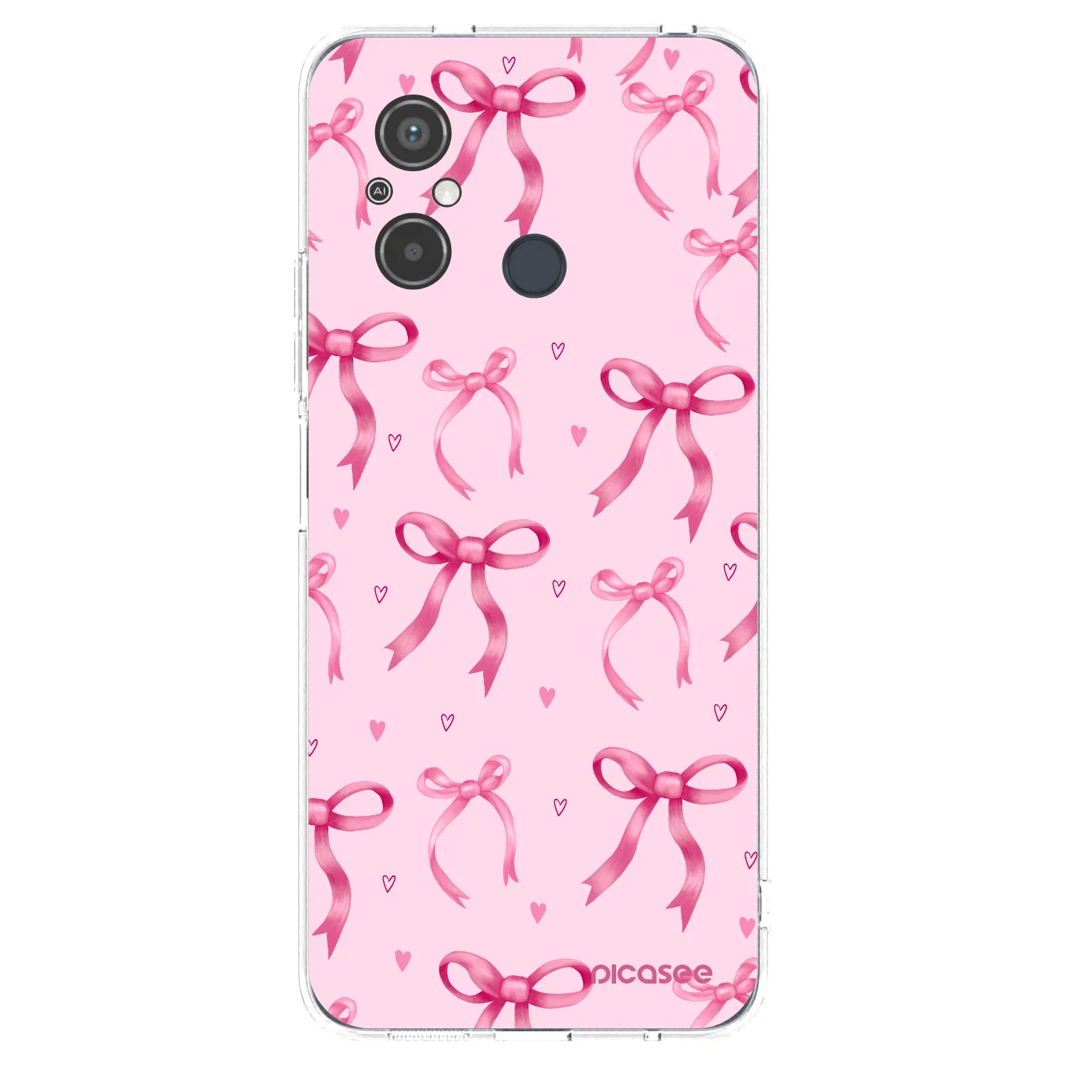 Picasee silikonska prozirna maskica za Xiaomi Redmi 12C - Bow Aesthetic