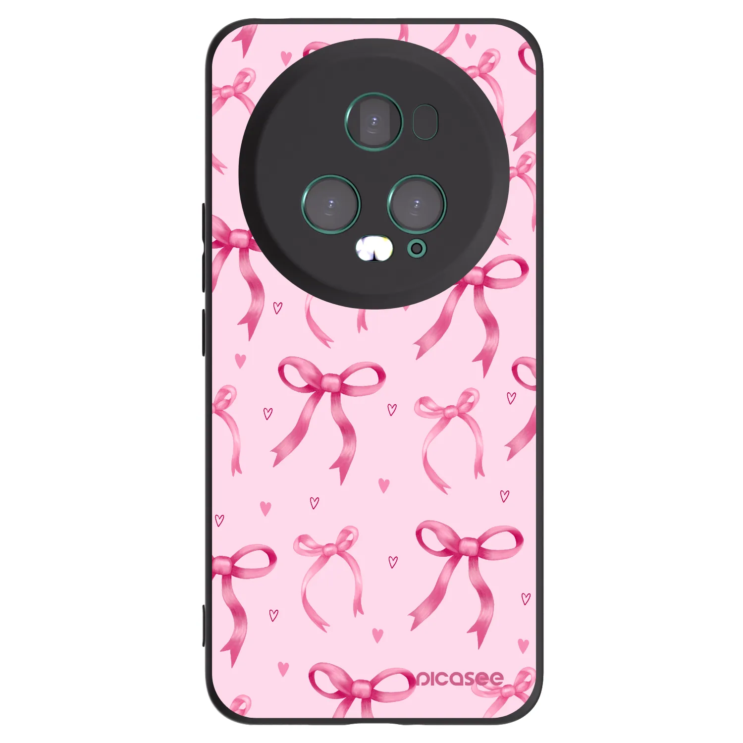 Picasee crna silikonska maskica za Honor Magic5 Pro - Bow Aesthetic