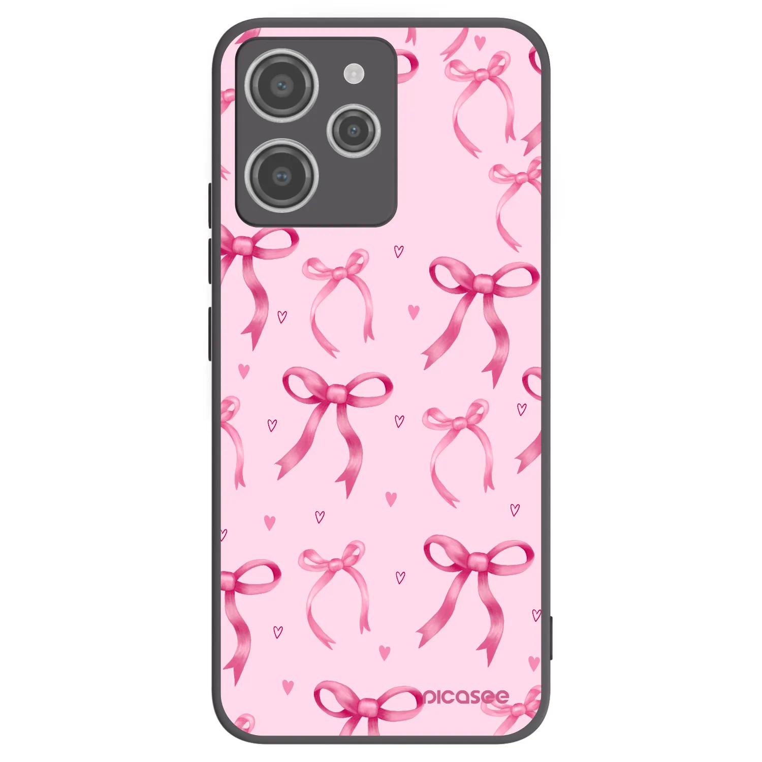 Picasee crna silikonska maskica za Xiaomi Redmi 12 4G - Bow Aesthetic