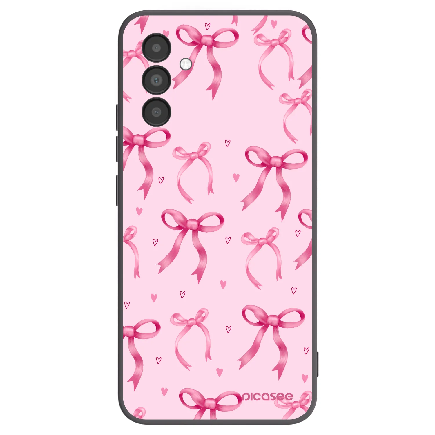 Picasee crna silikonska maskica za Samsung Galaxy A04s A047F - Bow Aesthetic
